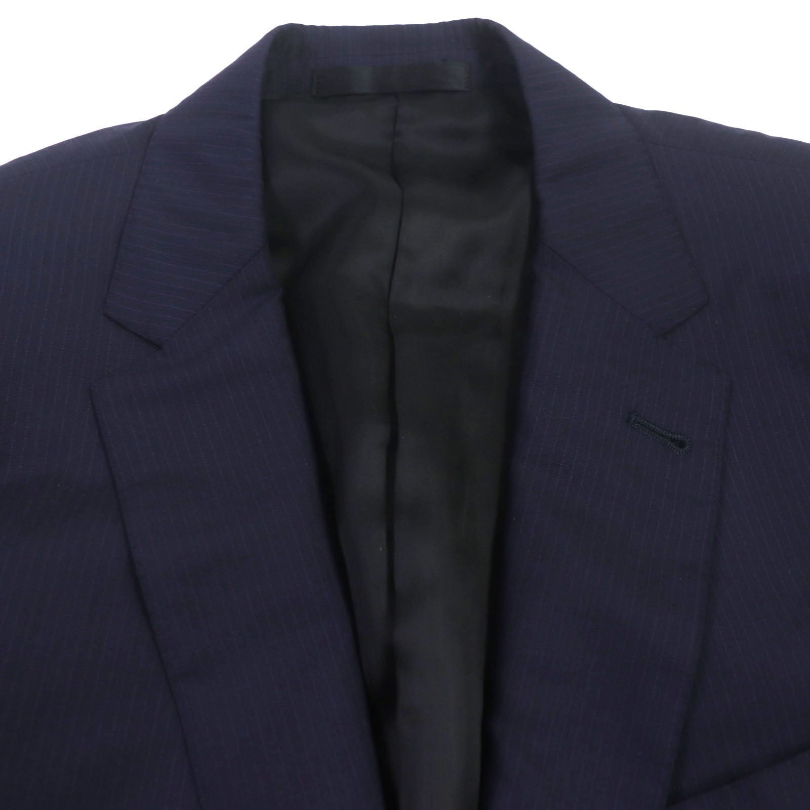 Louis Vuitton Wool Silk Cuff Single Suit Navy