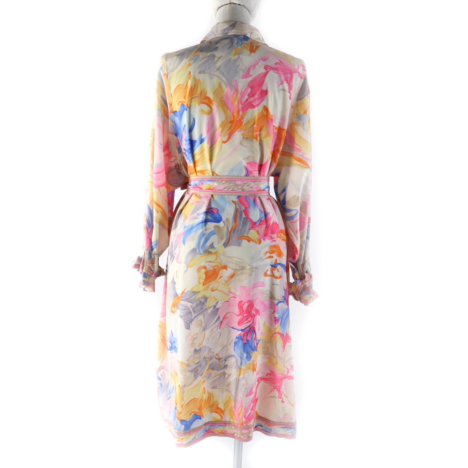 LEONARD FASHION Silk Floral Print Spring Coat