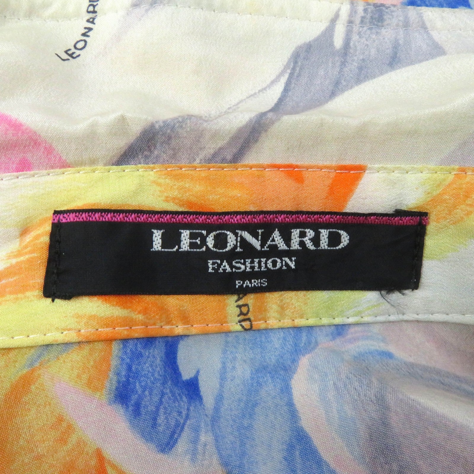 LEONARD FASHION Silk Floral Print Spring Coat