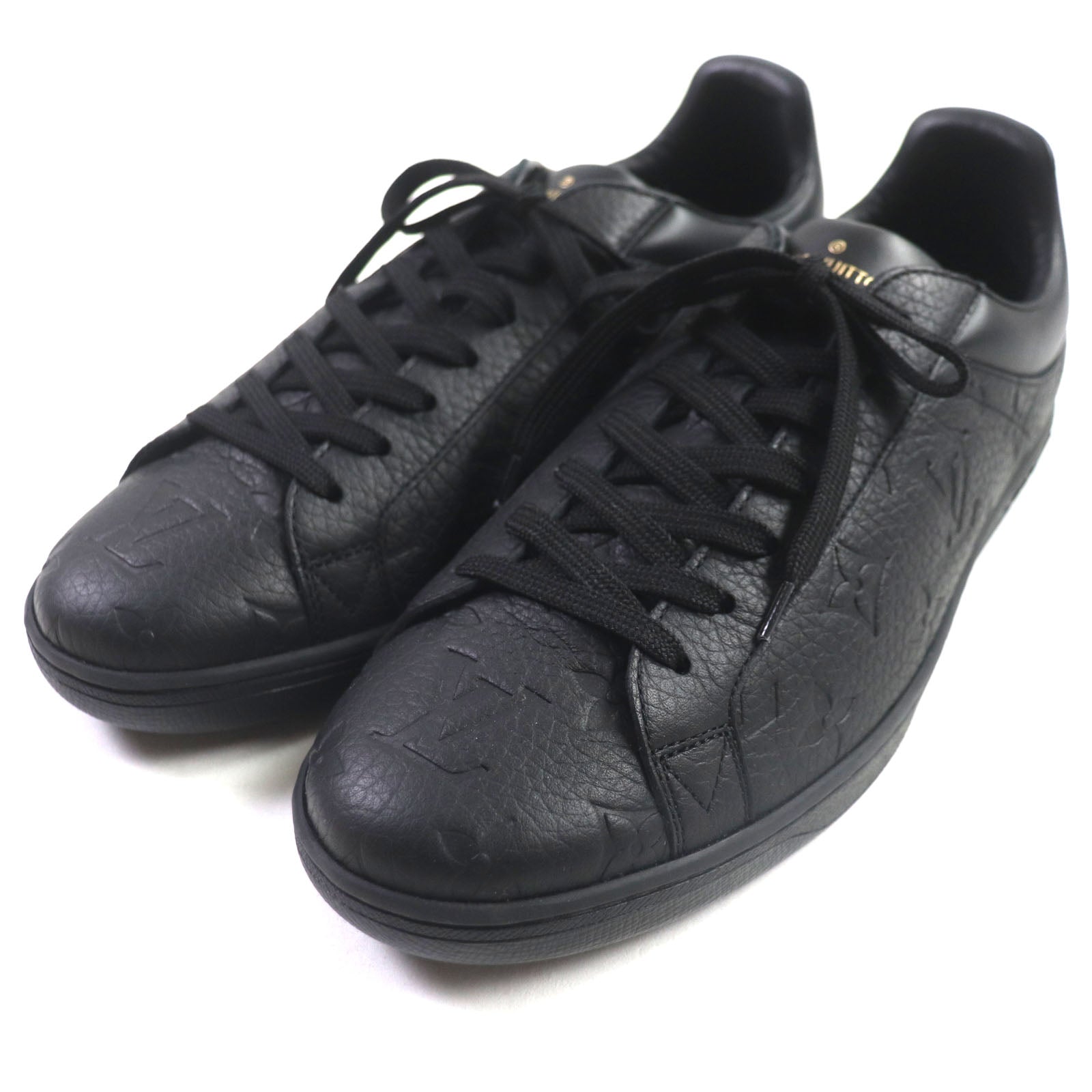 Louis Vuitton Monogram Leather Sneakers Black