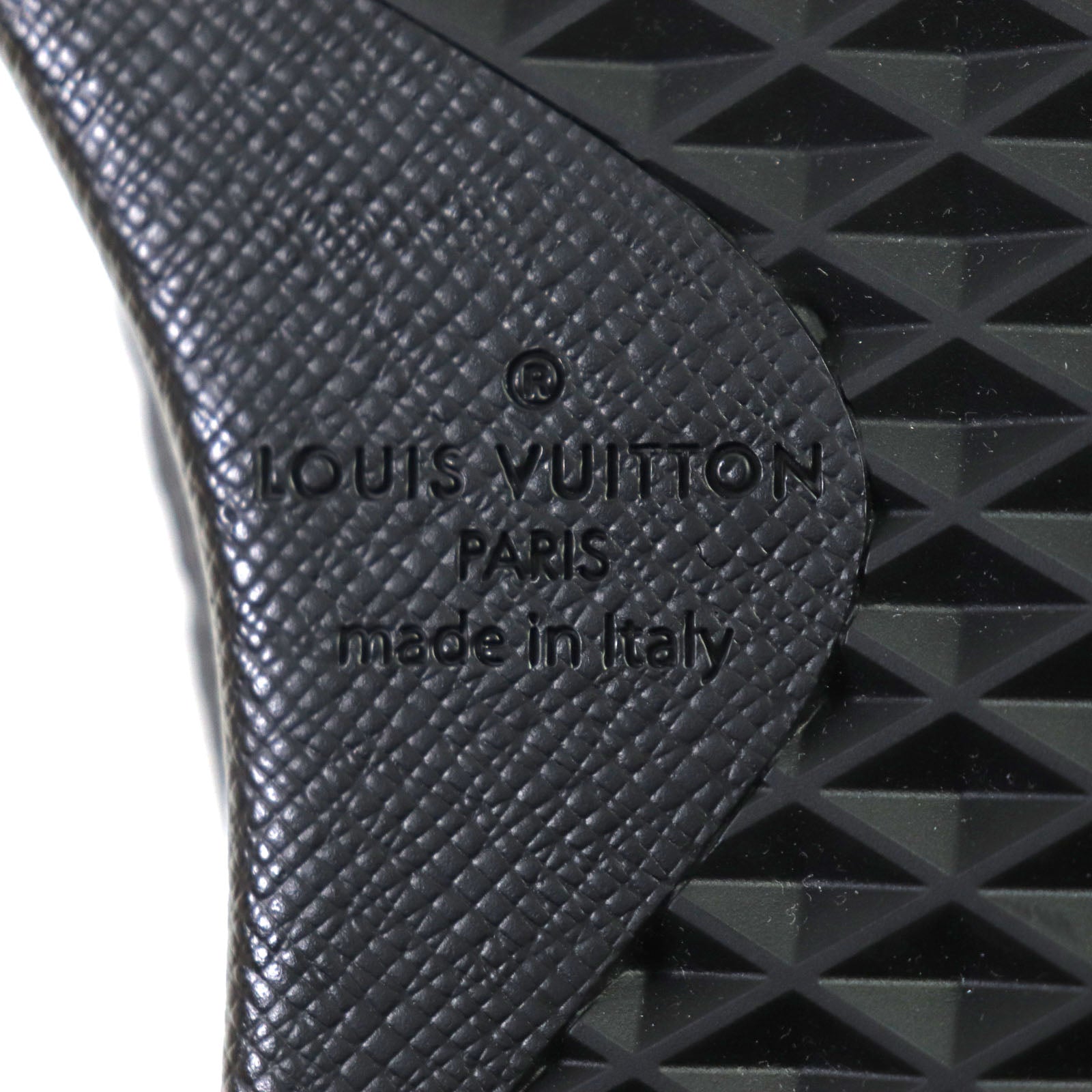 Louis Vuitton Monogram Leather Sneakers Black