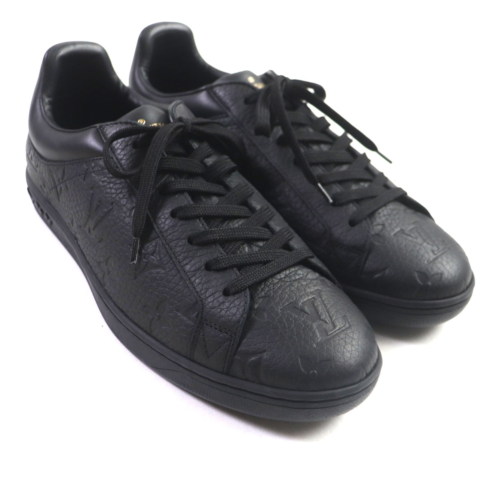 Louis Vuitton Monogram Leather Sneakers Black