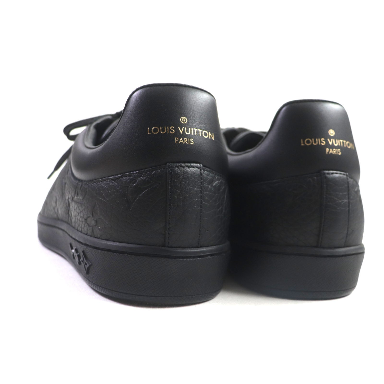 Louis Vuitton Monogram Leather Sneakers Black