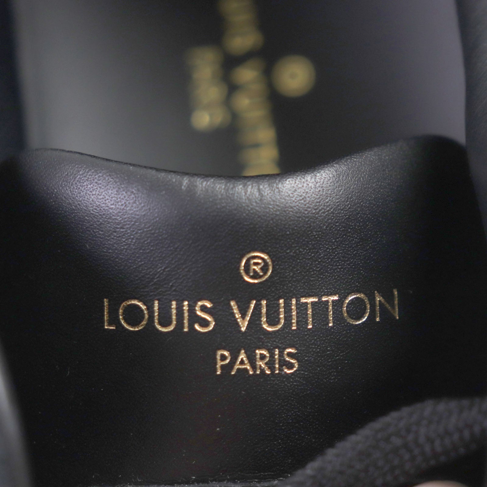 Louis Vuitton Monogram Leather Sneakers Black