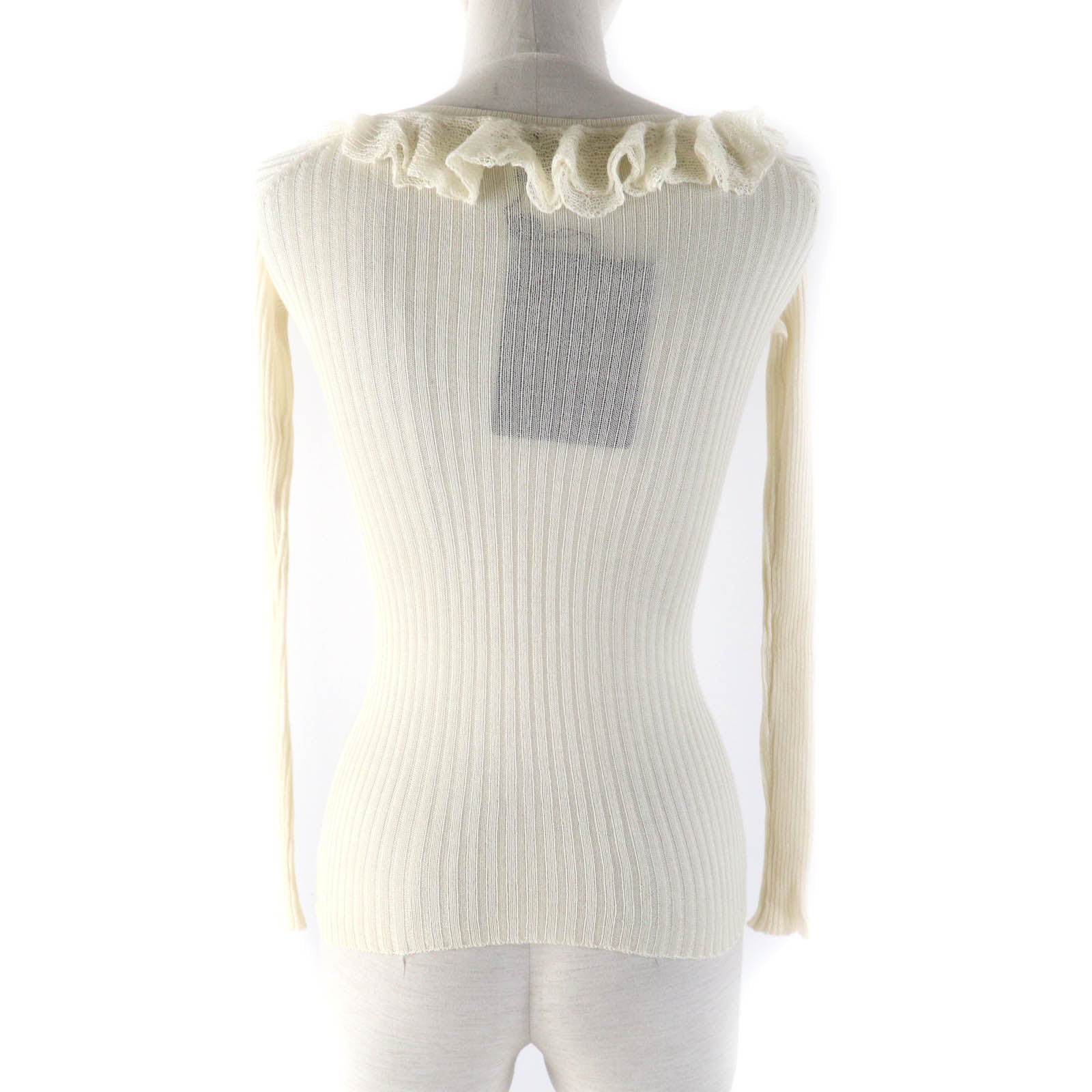 Louis Vuitton Cashmere Silk Ruffle Knit Top