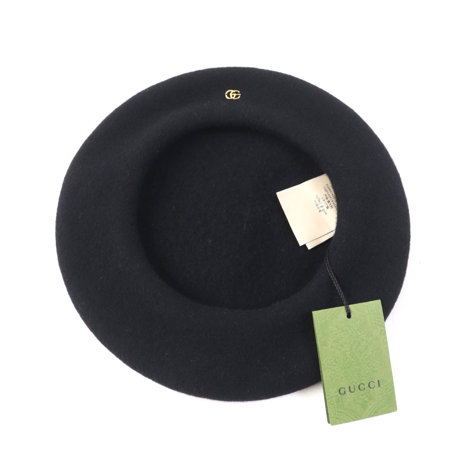 Gucci Wool GG Logo Metal Beret Hat