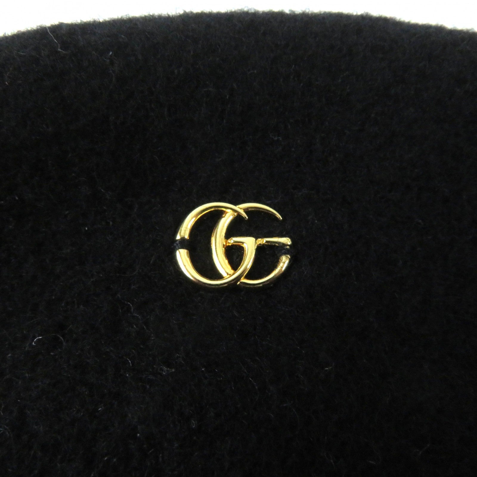 Gucci Wool GG Logo Metal Beret Hat