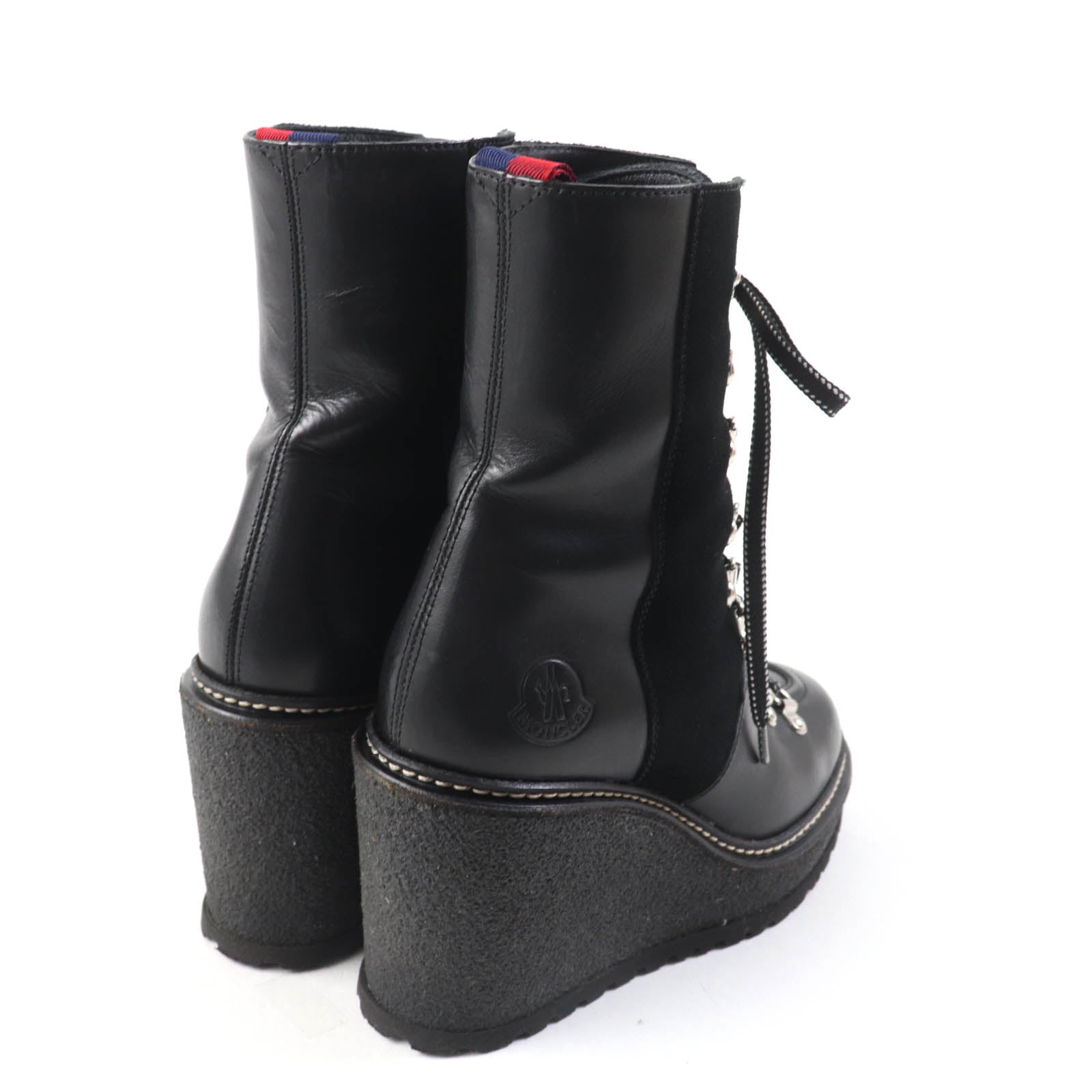 Moncler SHANICE Leather Boots Black 37 Women