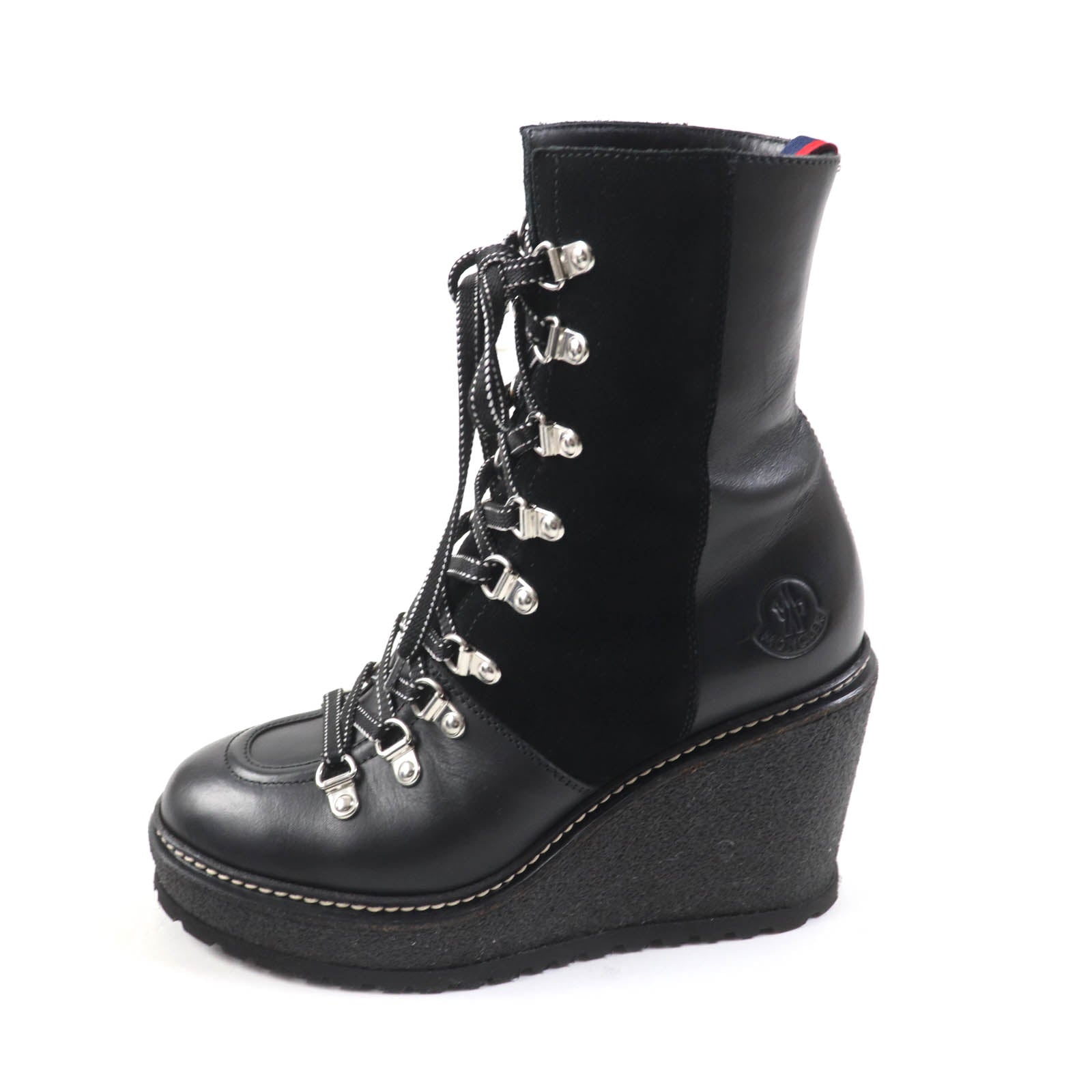 Moncler SHANICE Leather Boots Black 37 Women