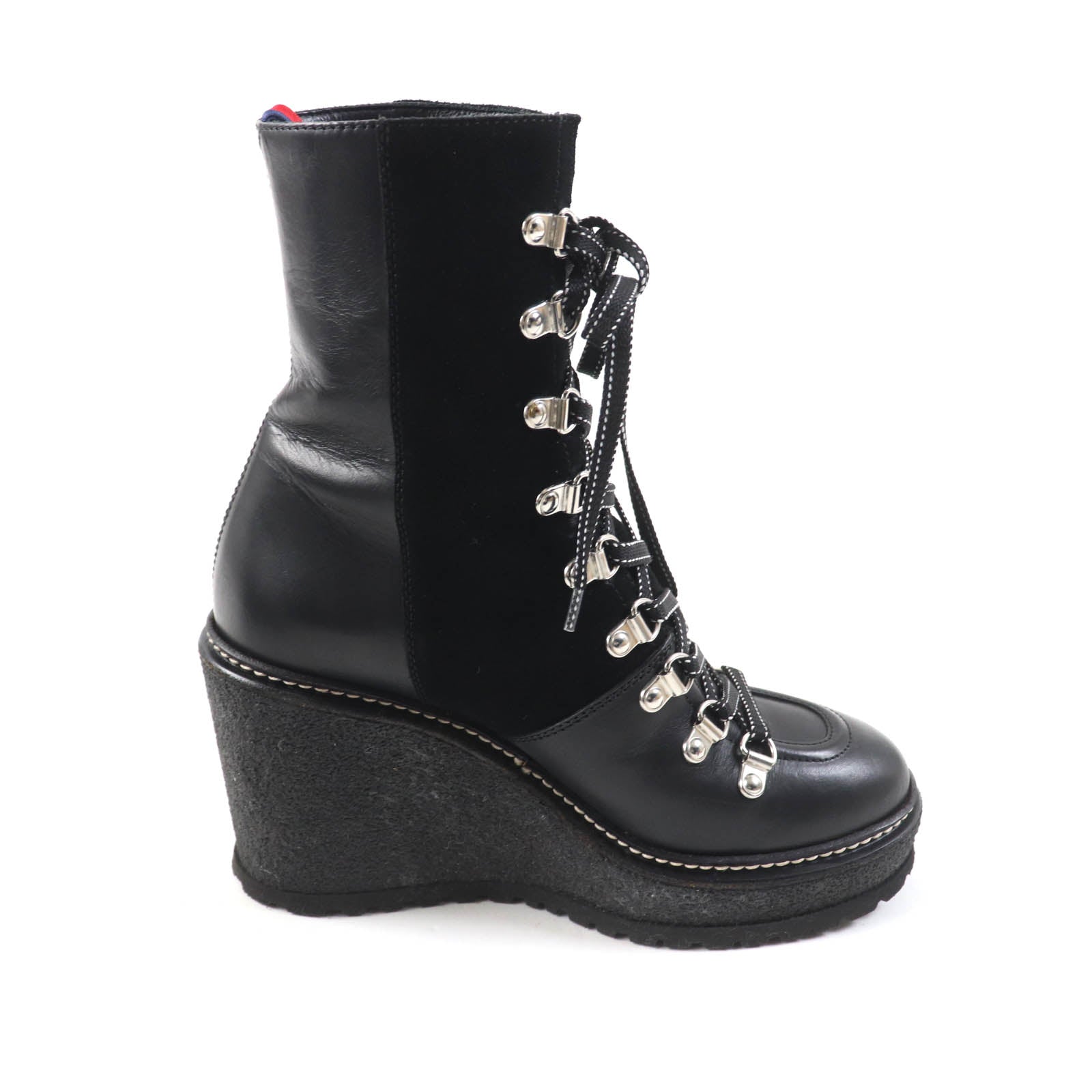 Moncler SHANICE Leather Boots Black 37 Women