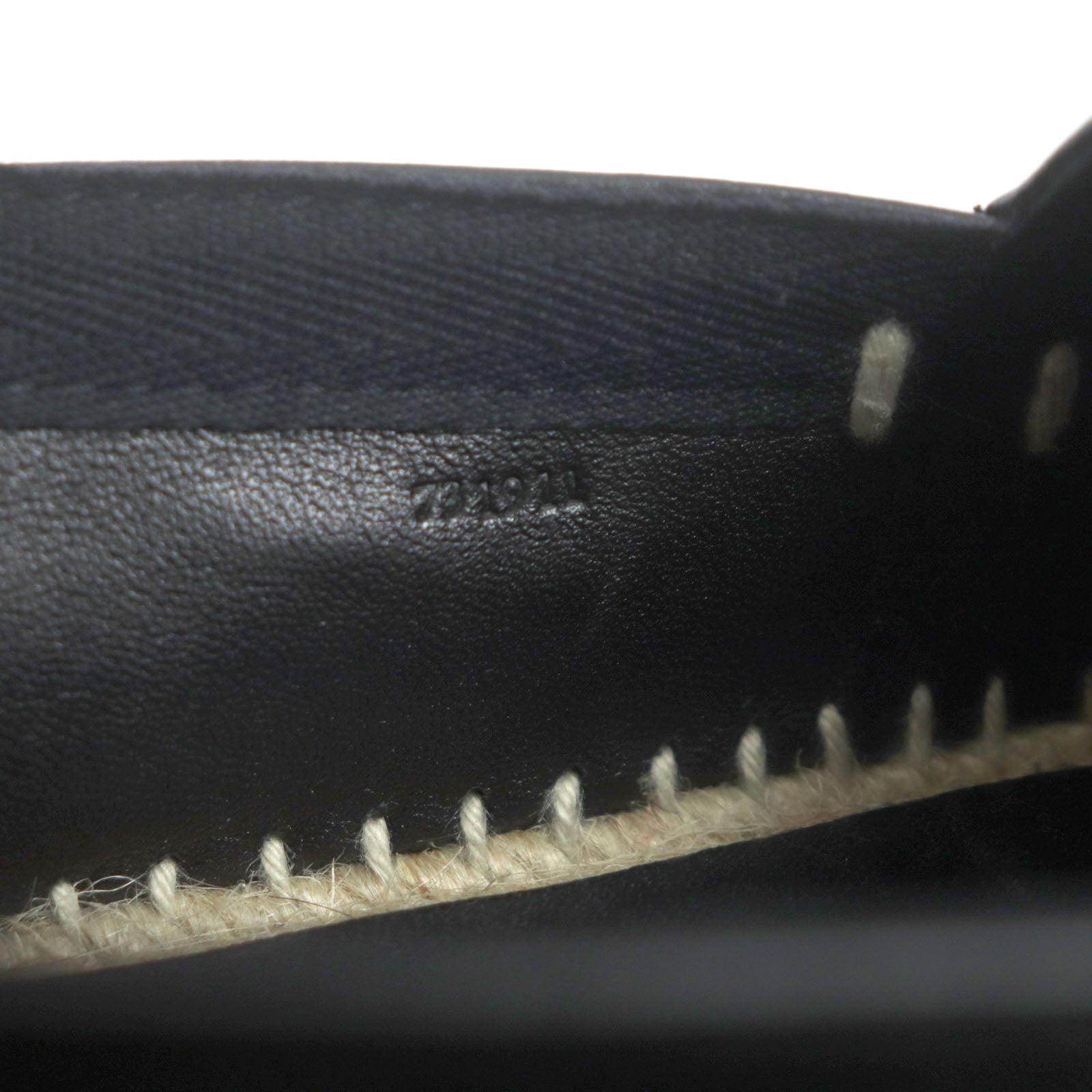 LOEWE Anagram Espadrilles Leather Slip-on Black