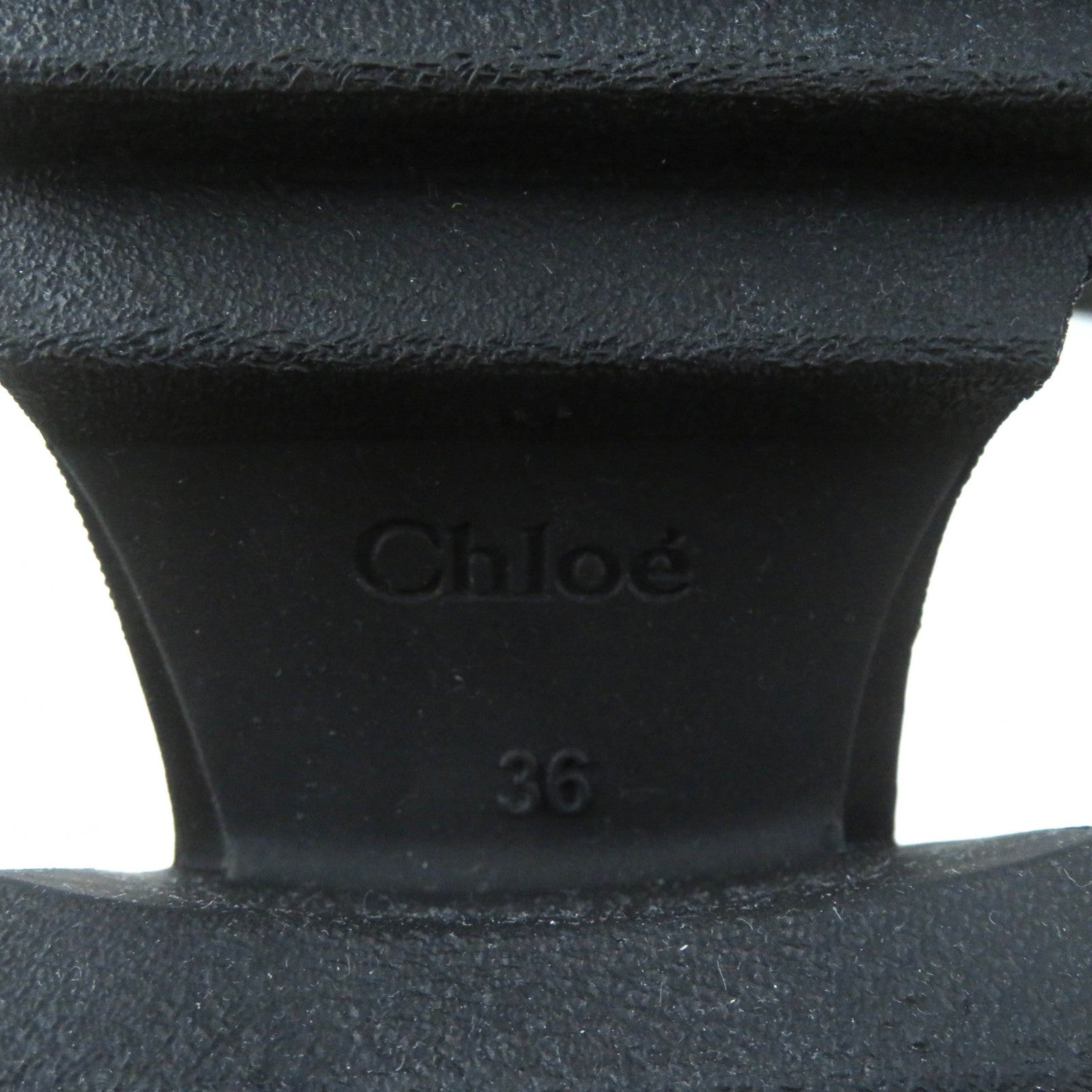 Chloe BETTY Lamb Fur Rubber Rain Boots Black