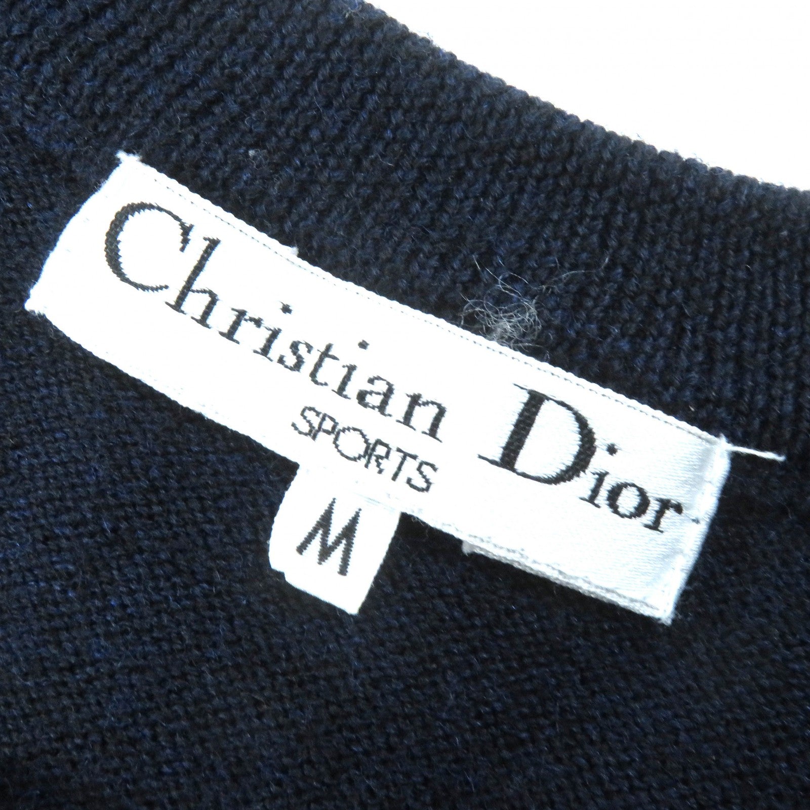 Dior Vintage Wool Logo Crew Neck Knit Sweater M