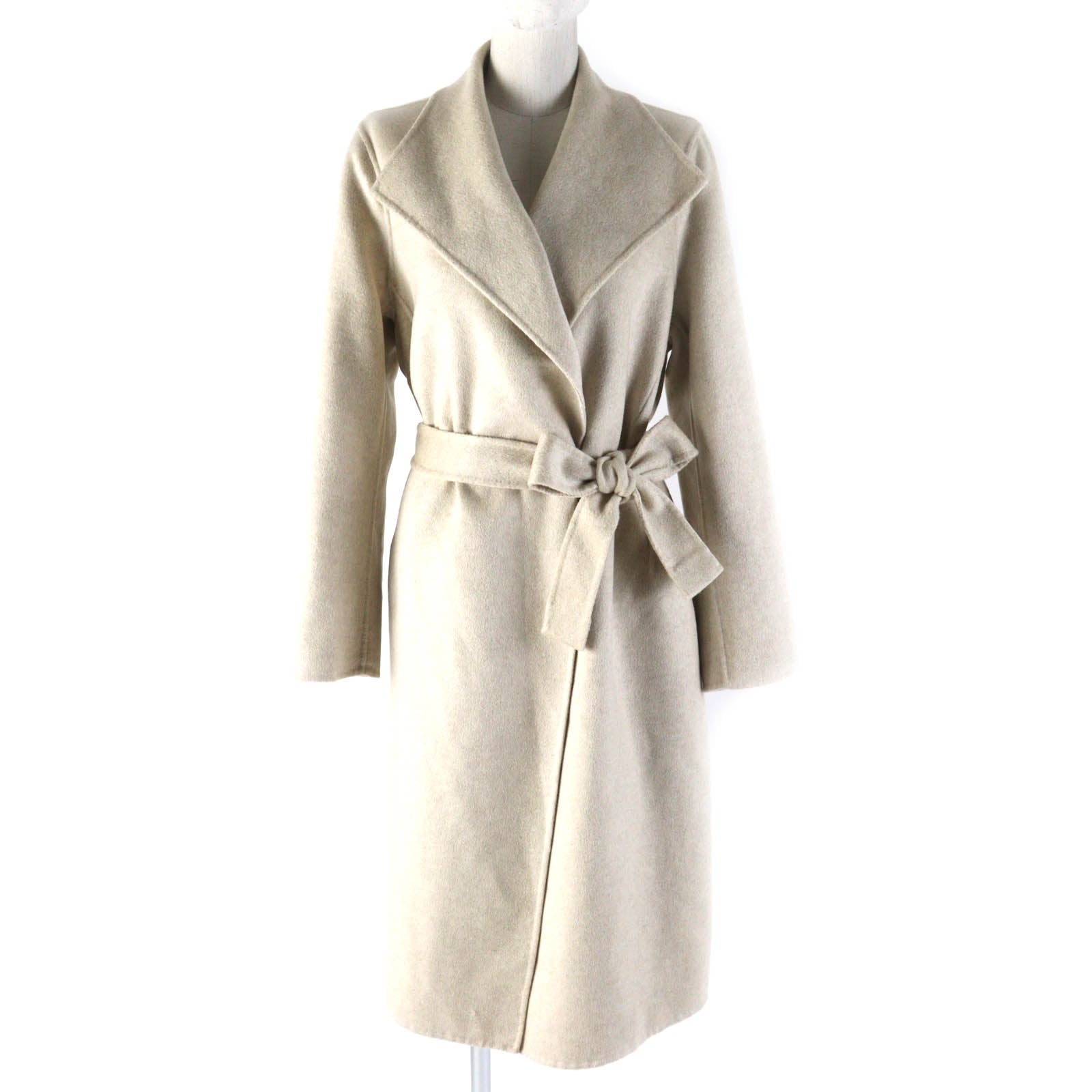 HERMES Cashmere Long Wrap Coat Women