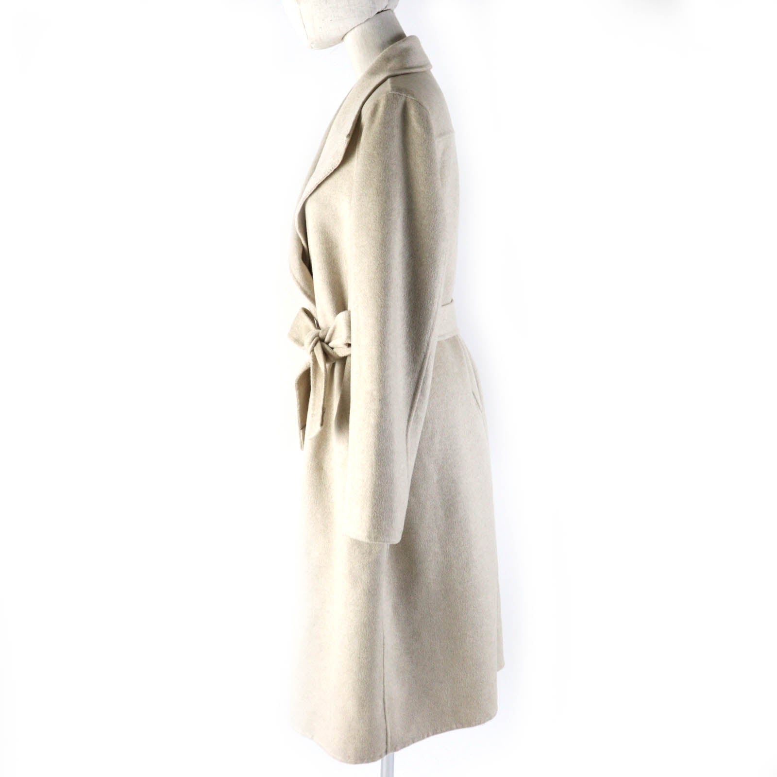 HERMES Cashmere Long Wrap Coat Women