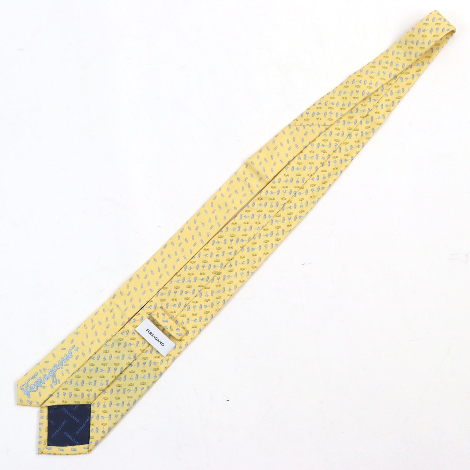 Ferragamo Silk Logo Embroidery Tie