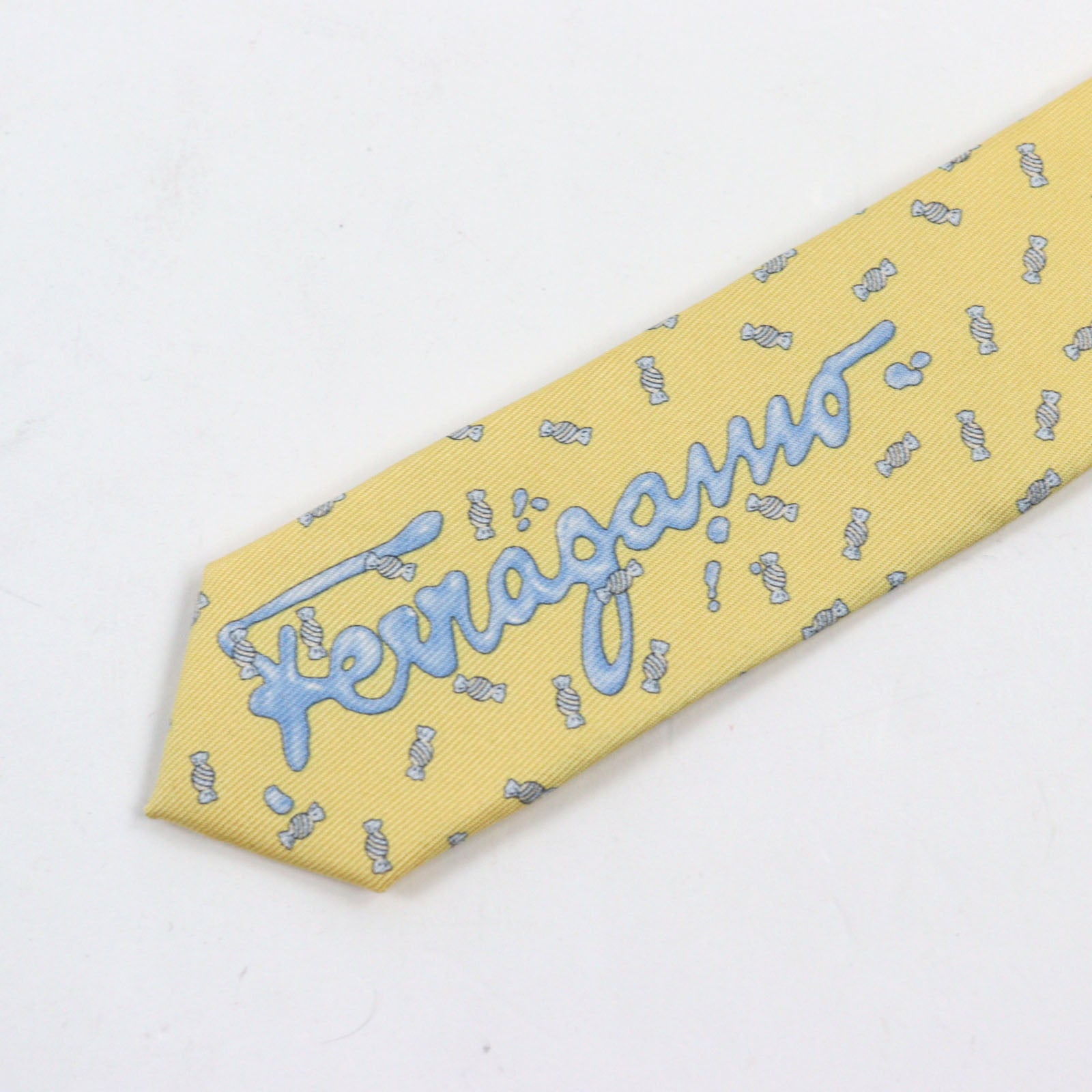 Ferragamo Silk Logo Embroidery Tie