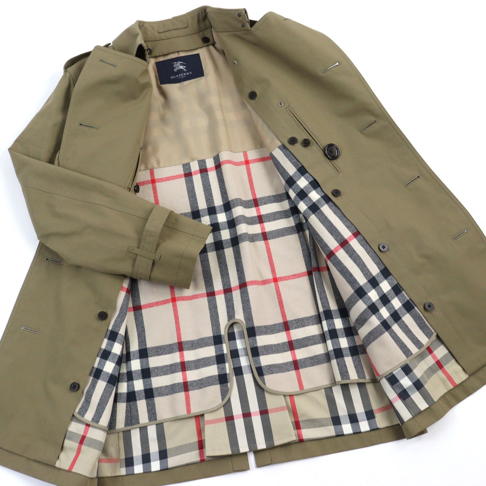 Burberry Cotton Trench Coat Beige M