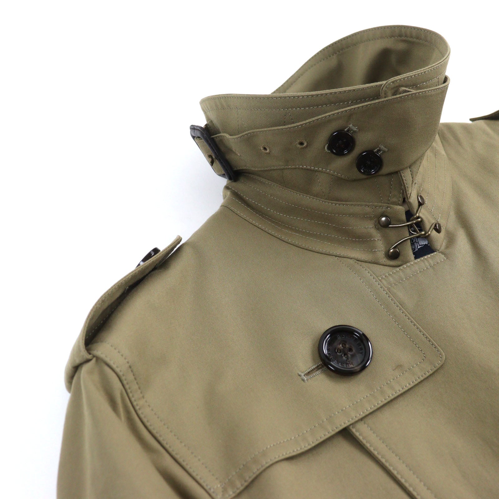 Burberry Cotton Trench Coat Beige M