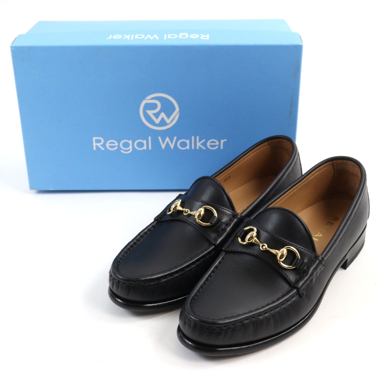 REGAL Leather Loafers Black 25.5 Mens