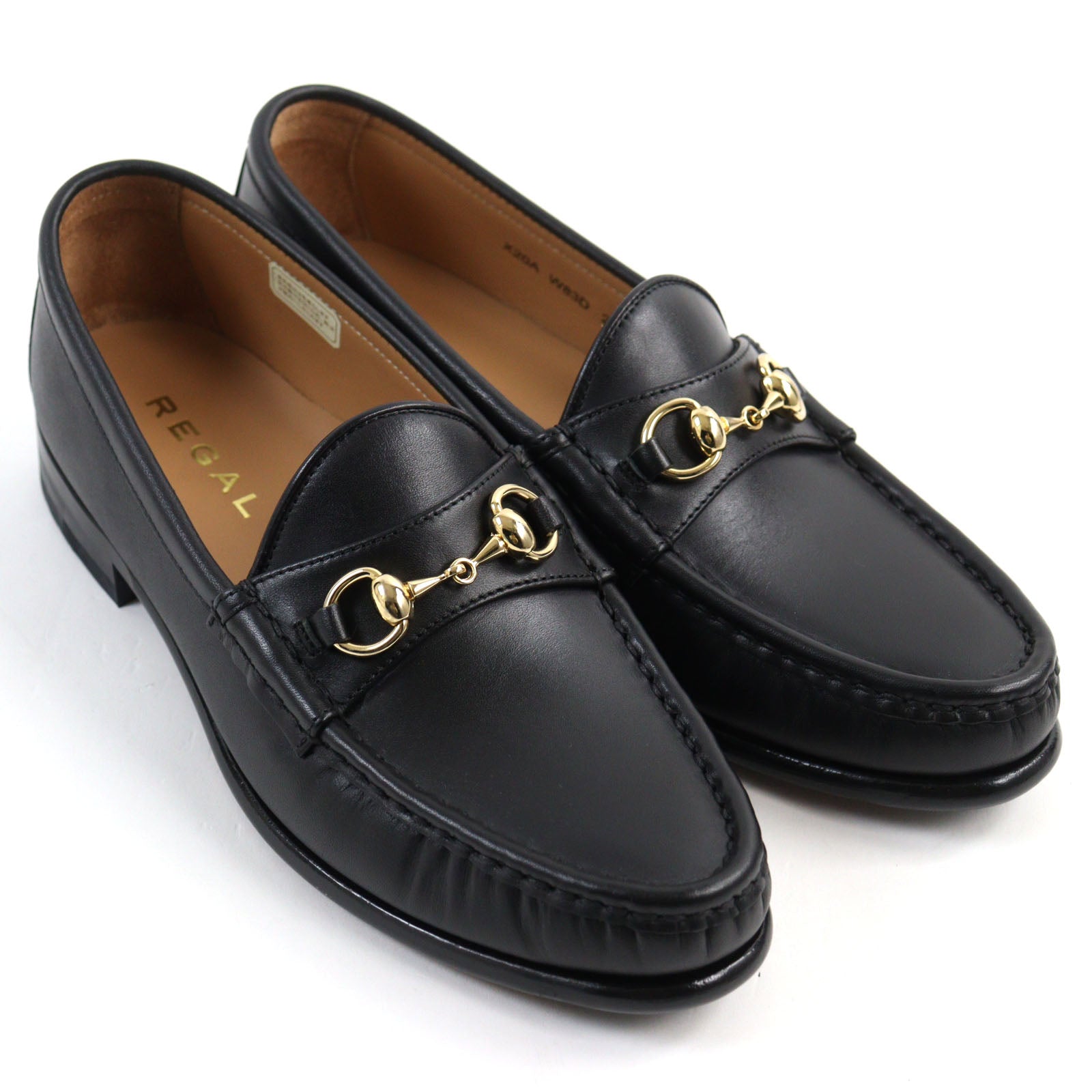 REGAL Leather Loafers Black 25.5 Mens