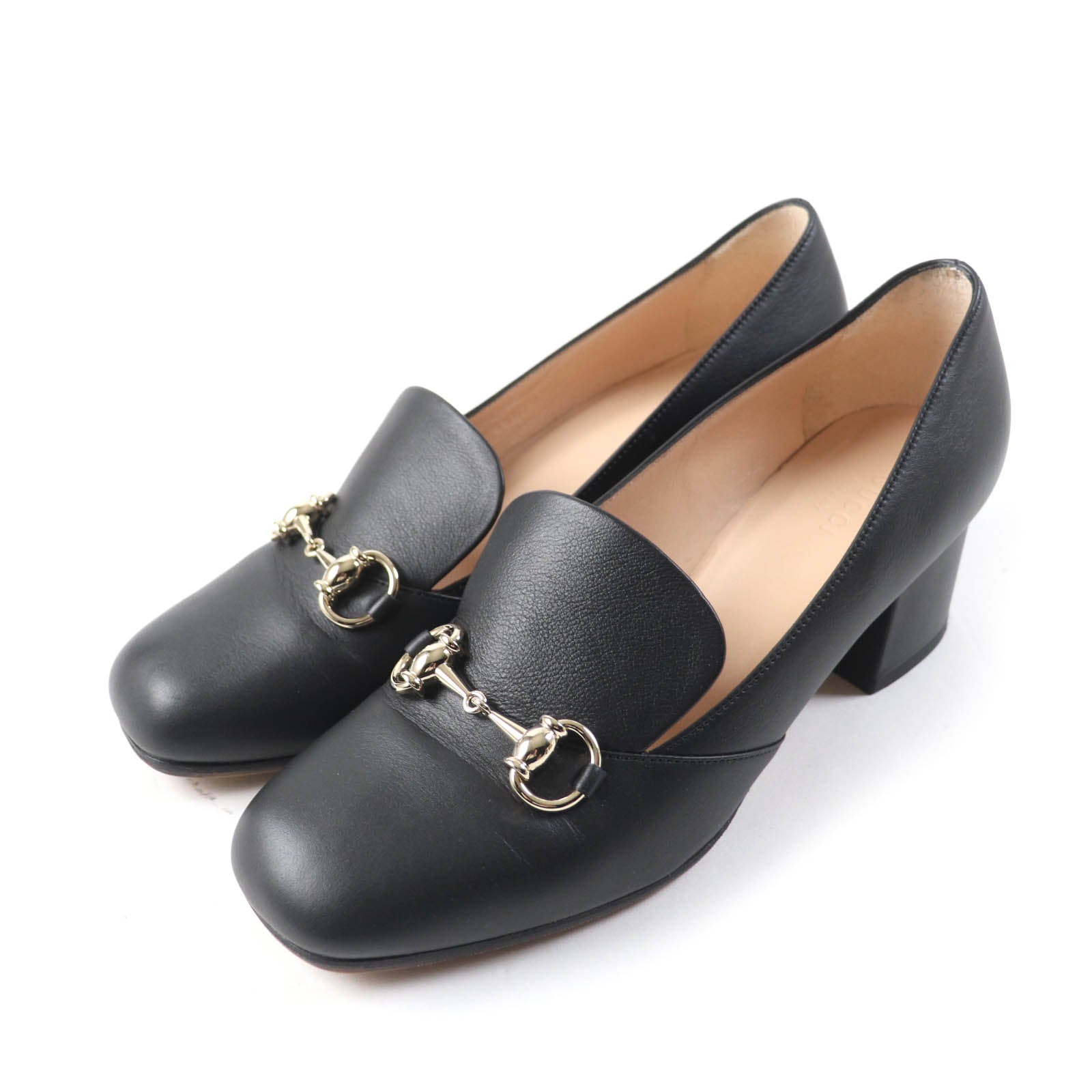 Gucci Horsebit Leather Pumps Black 37.5