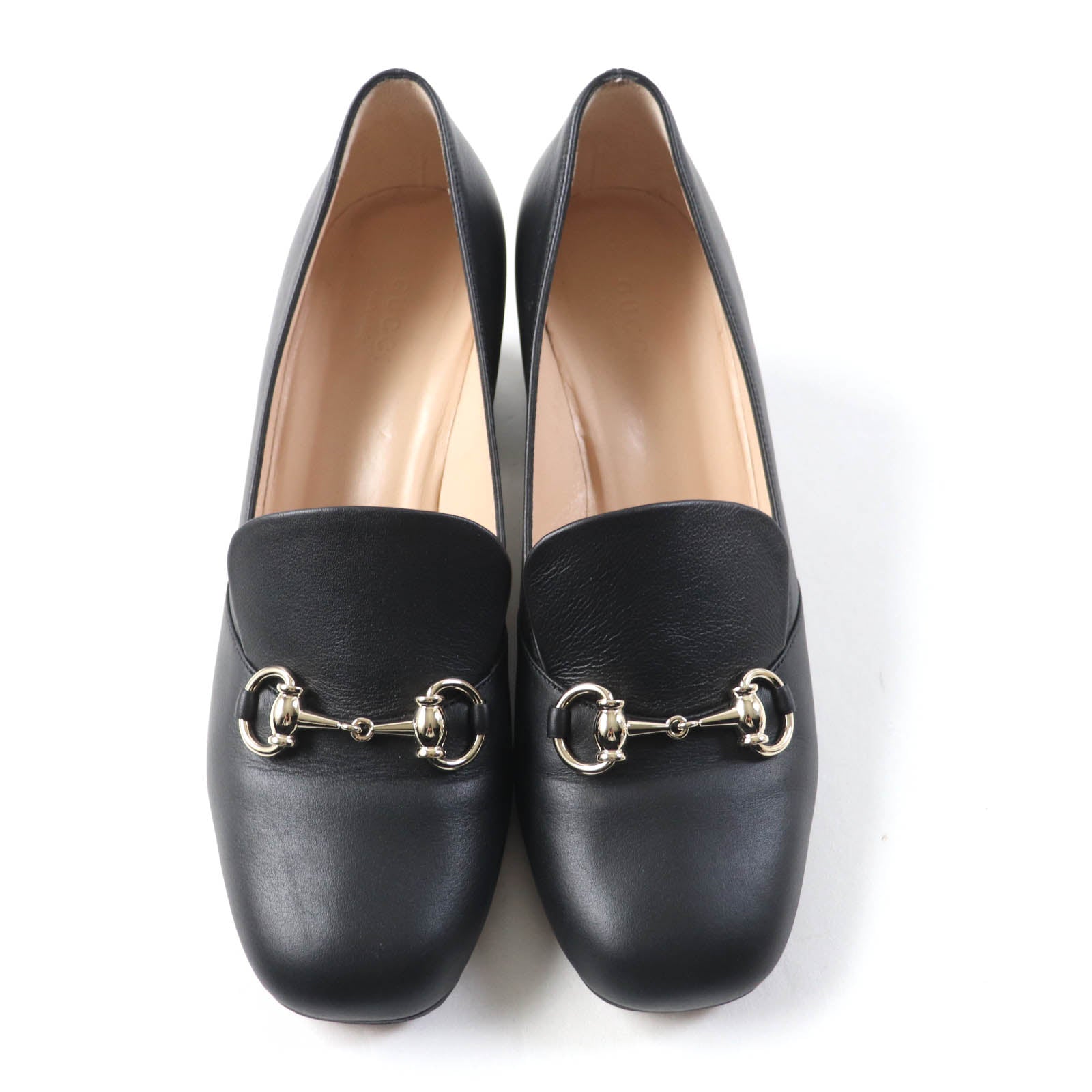 Gucci Horsebit Leather Pumps Black 37.5