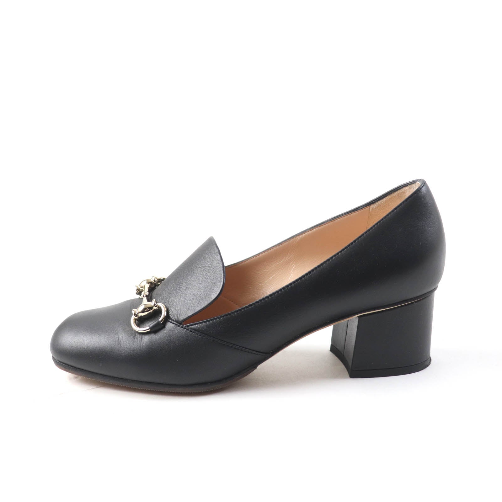 Gucci Horsebit Leather Pumps Black 37.5