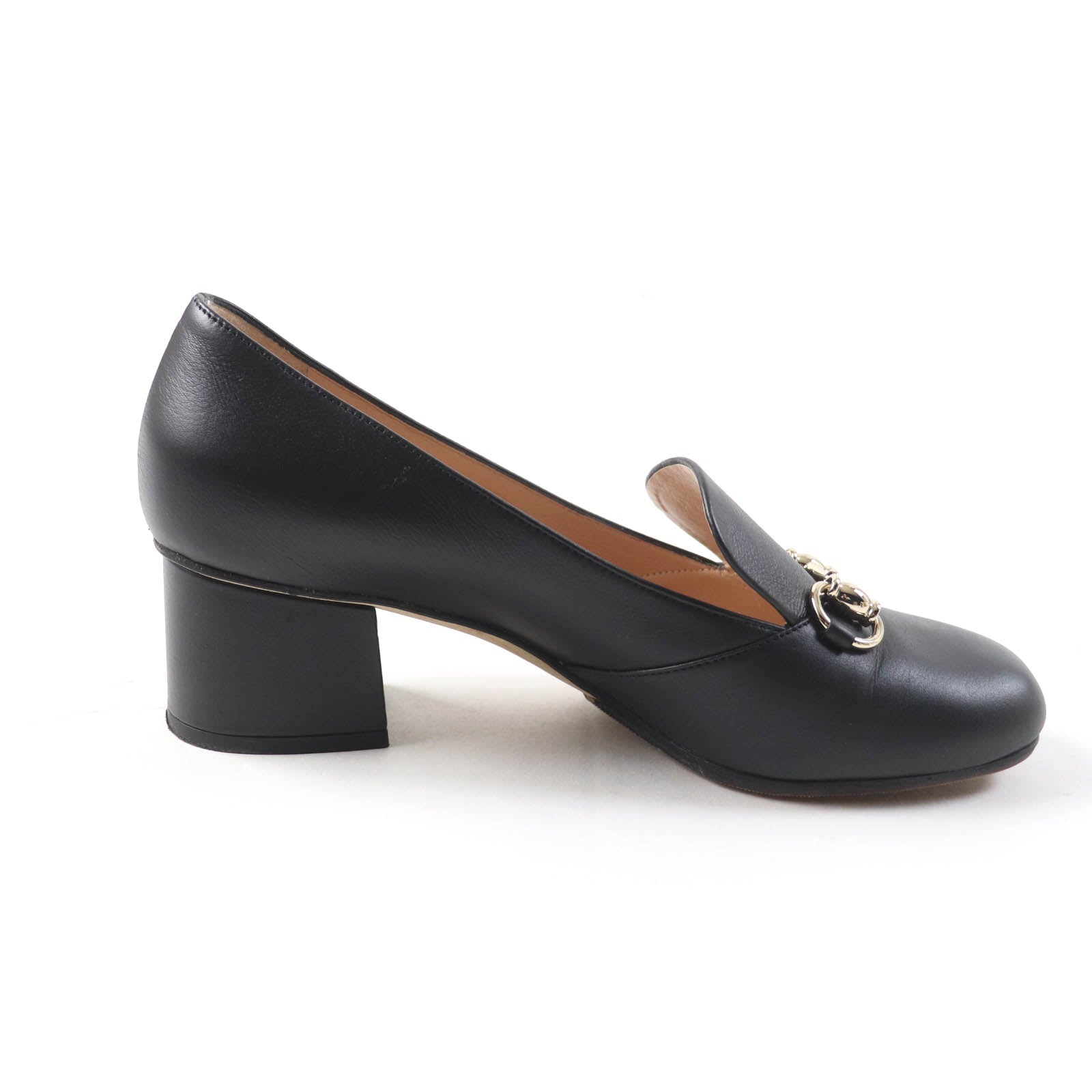 Gucci Horsebit Leather Pumps Black 37.5