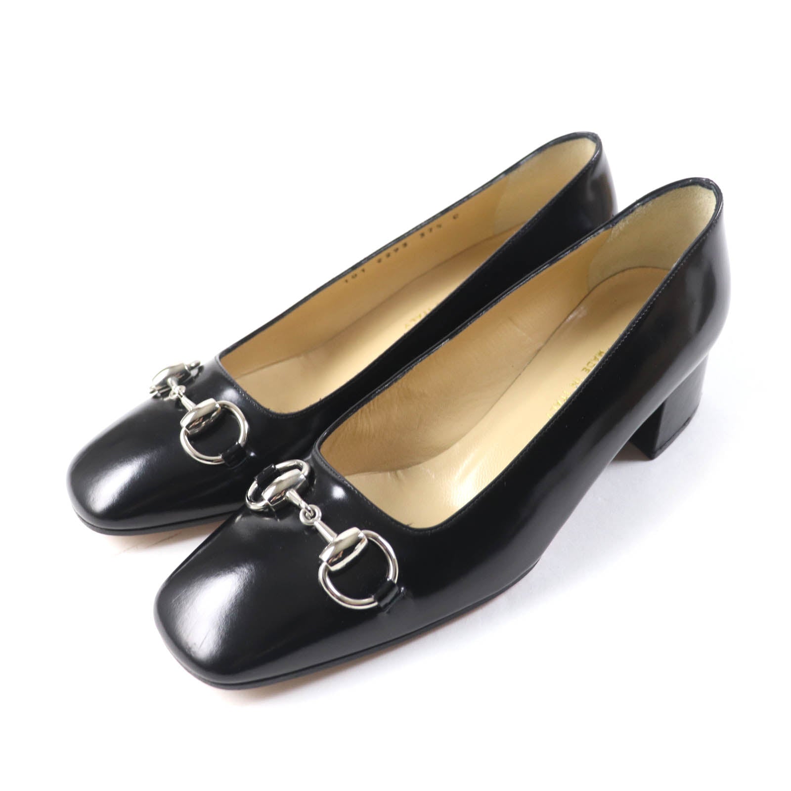 Gucci Horsebit Leather Pumps Black 37.5