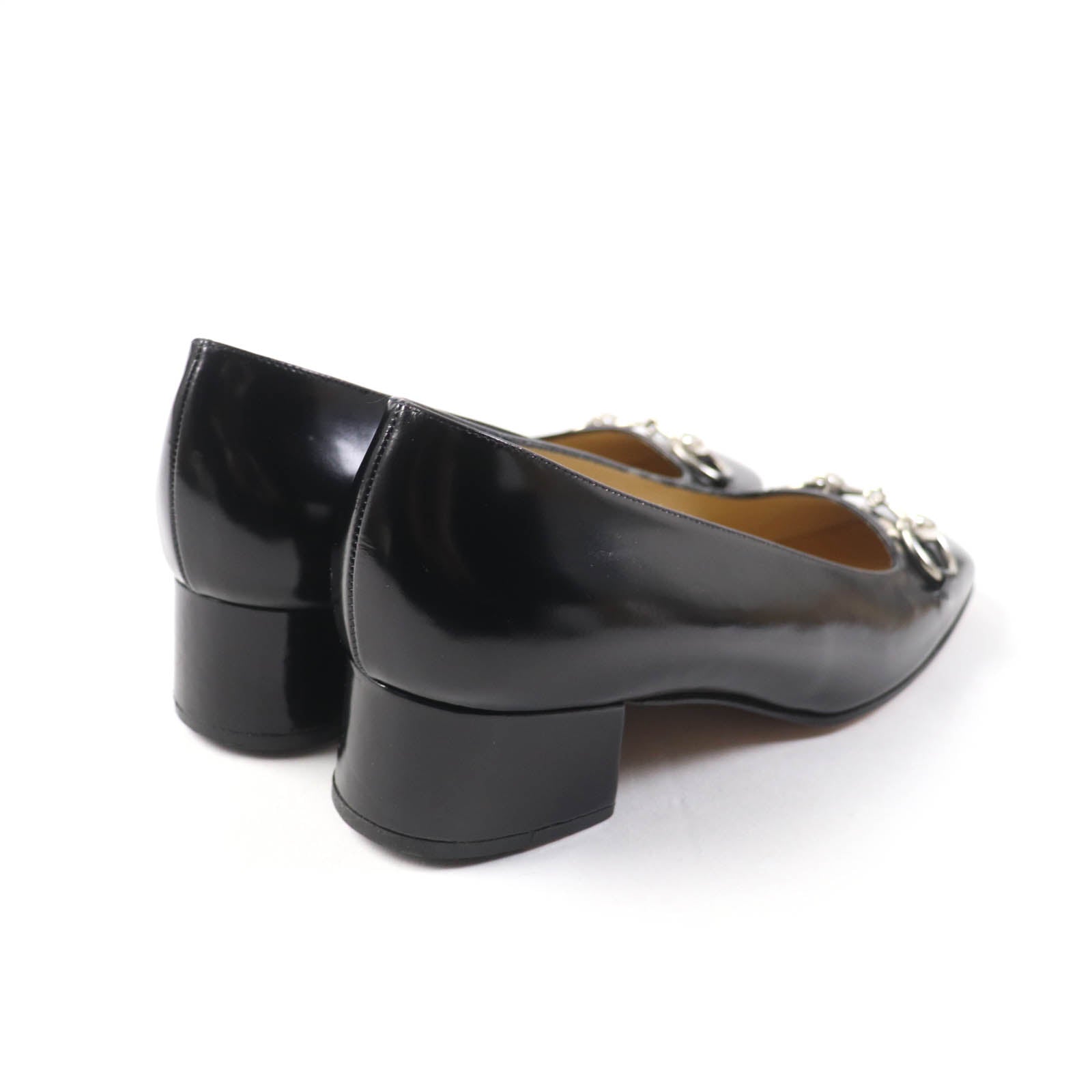 Gucci Horsebit Leather Pumps Black 37.5