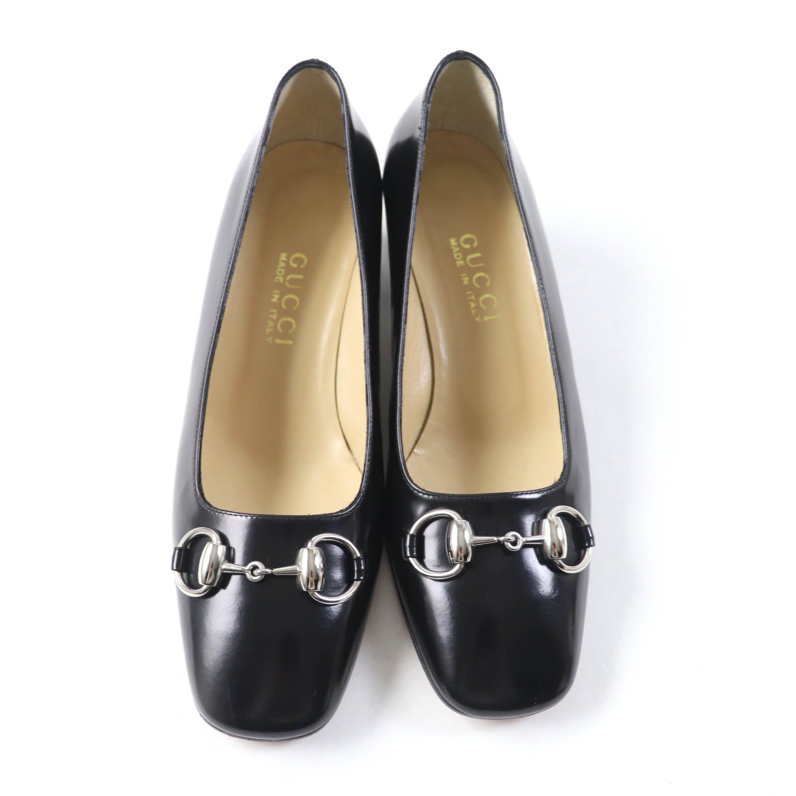 Gucci Horsebit Leather Pumps Black 37.5