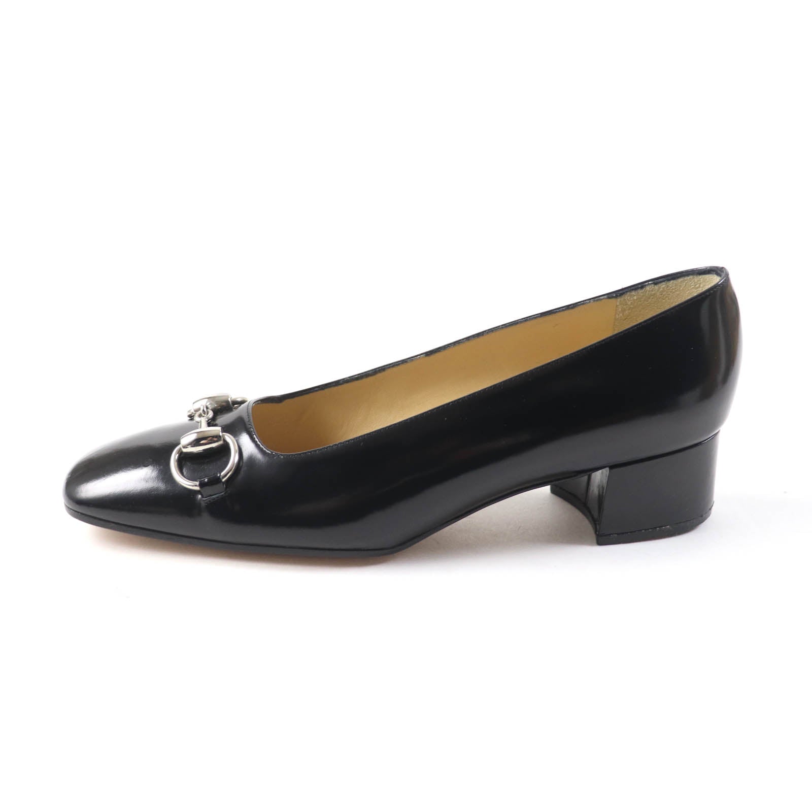 Gucci Horsebit Leather Pumps Black 37.5