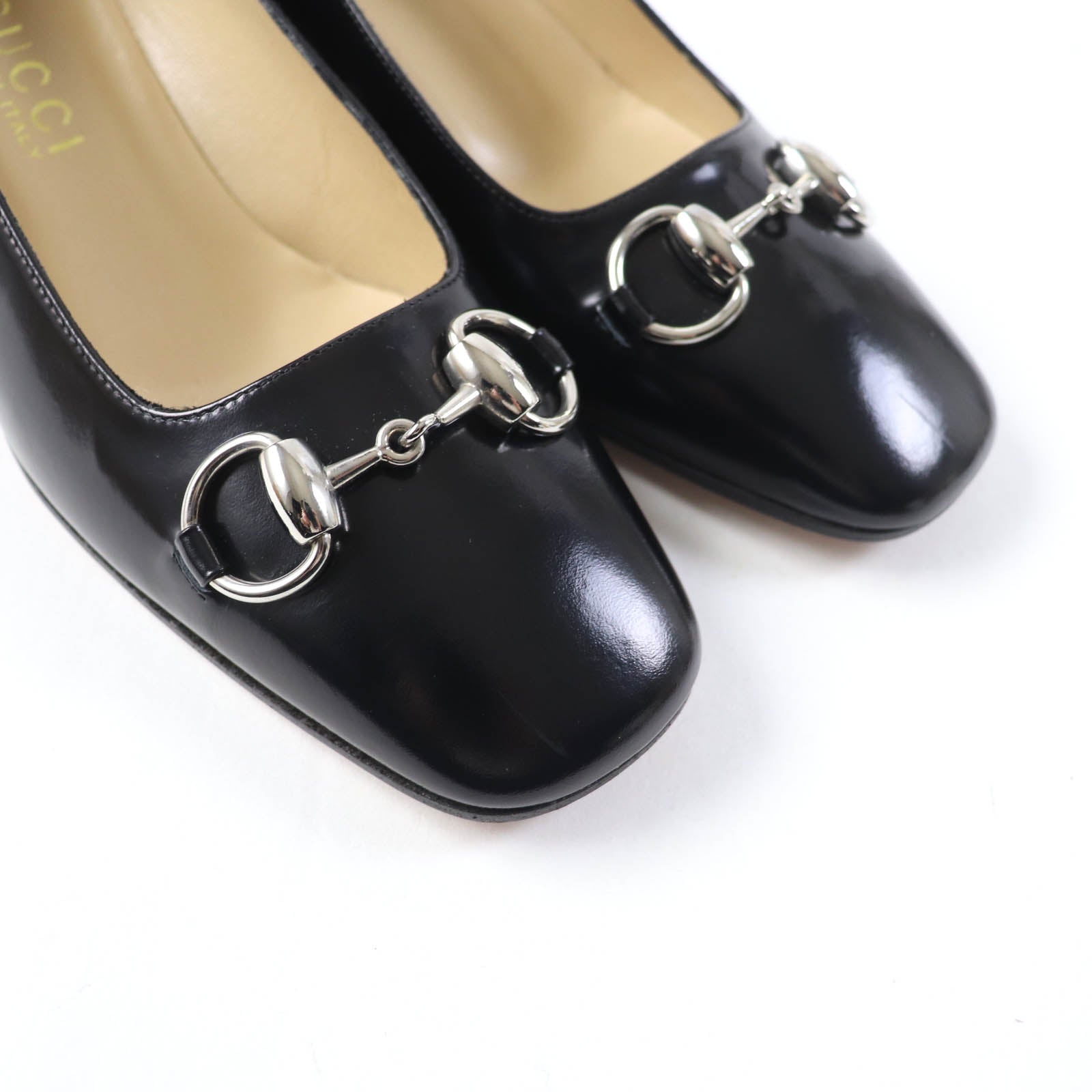 Gucci Horsebit Leather Pumps Black 37.5