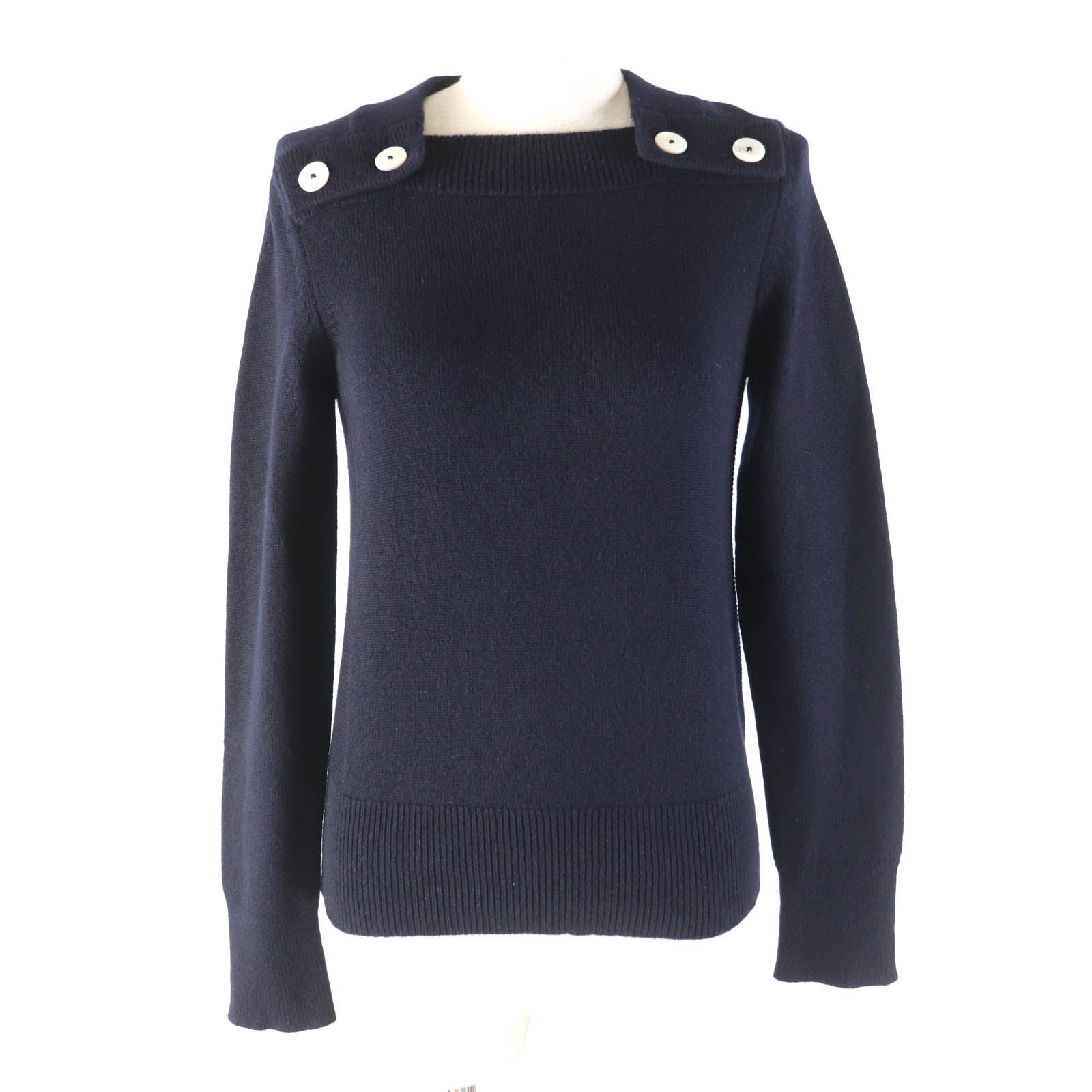 HERMES 100% Cashmere Knit Navy 34 Women