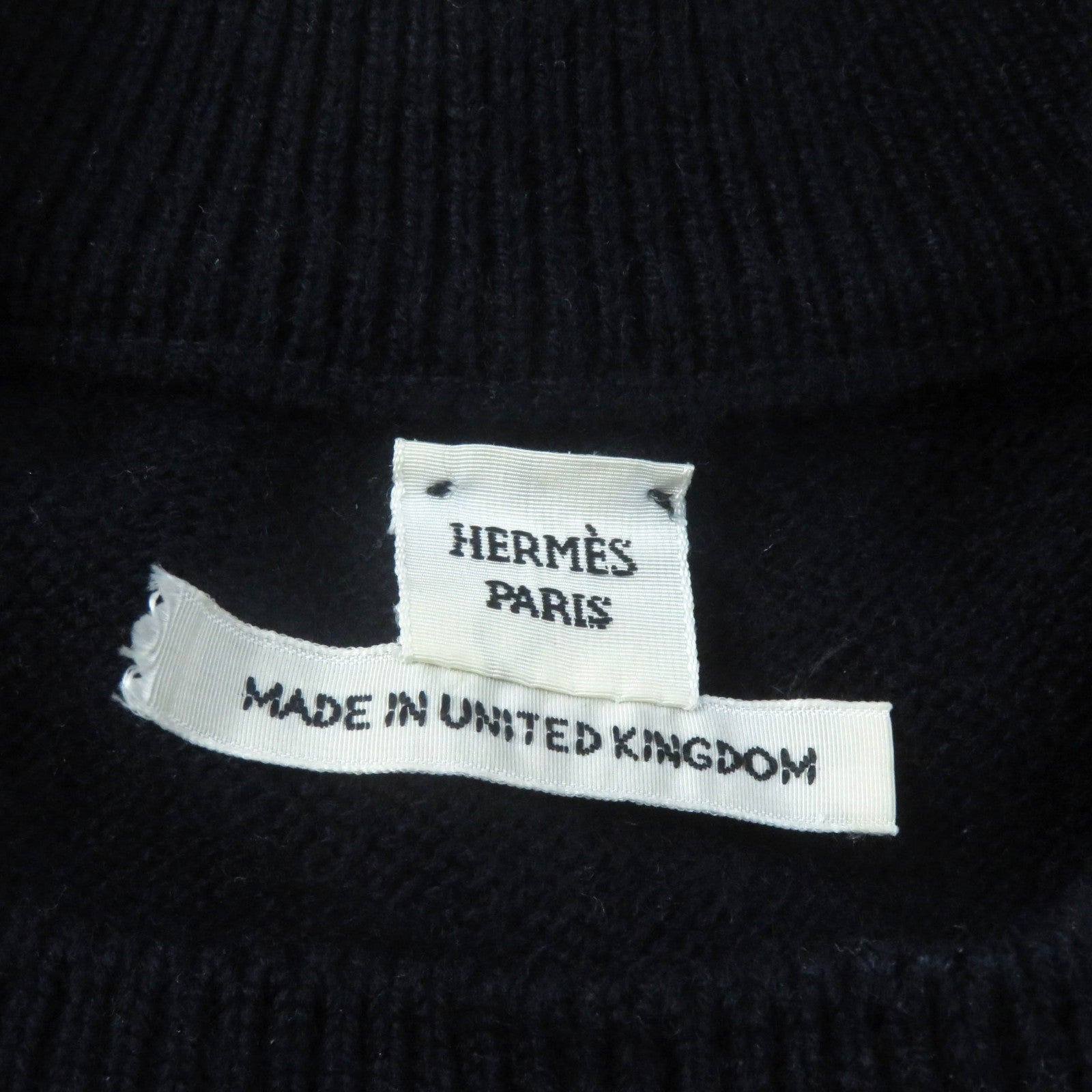 HERMES 100% Cashmere Knit Navy 34 Women