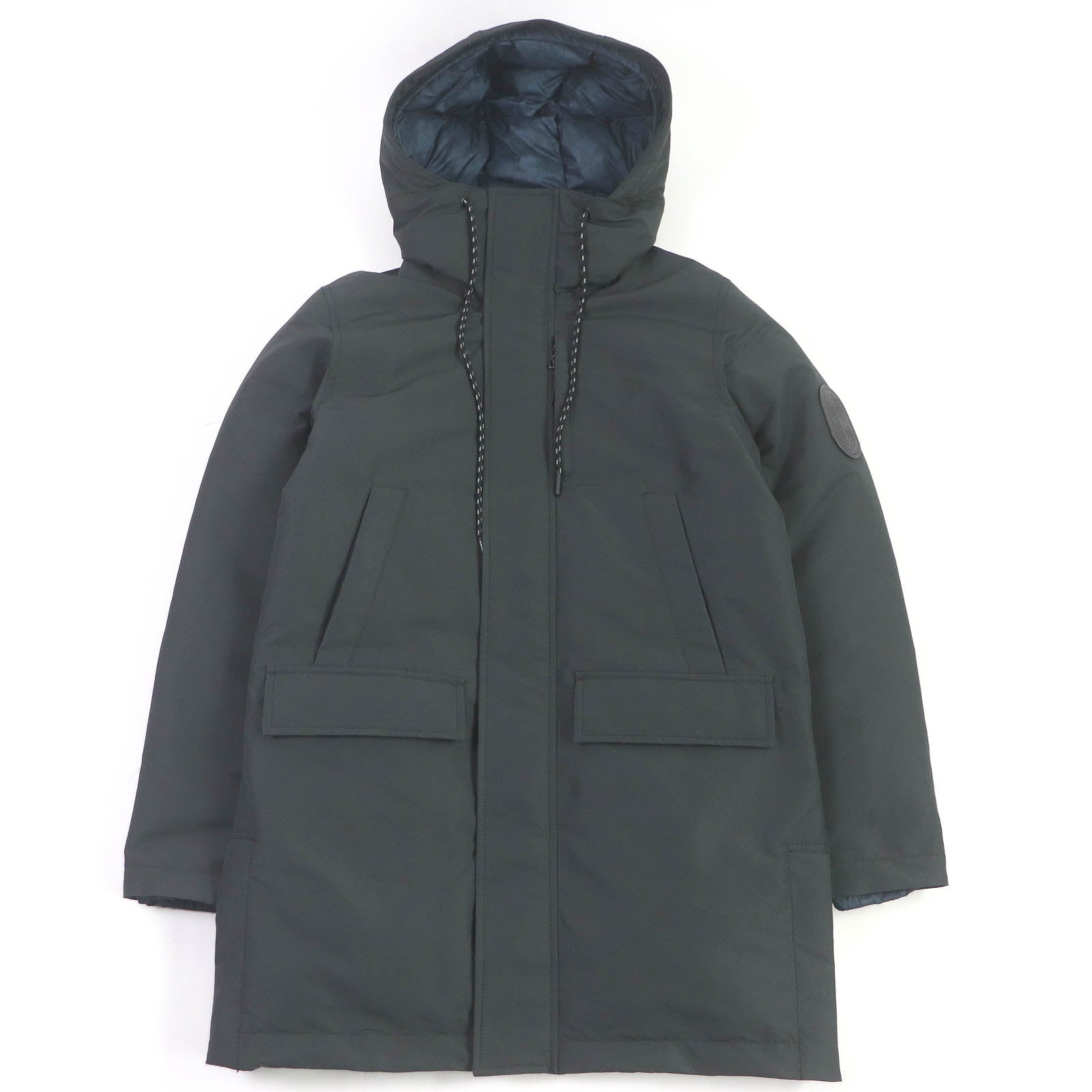 COACH Hooded Down Coat Black XS