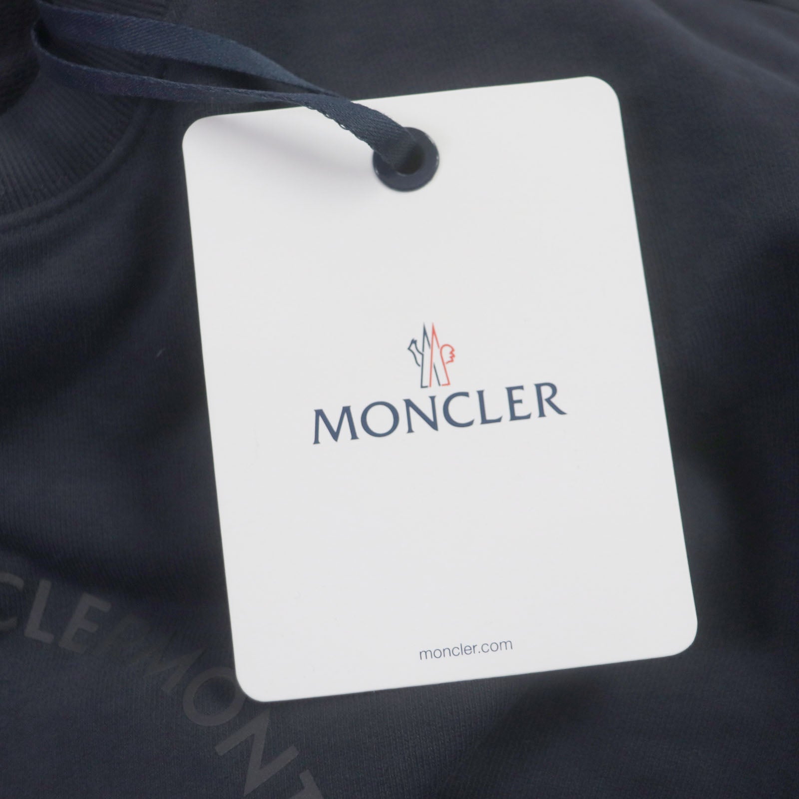 Moncler FELPA Cotton Nylon Logo Sweatshirt Navy S