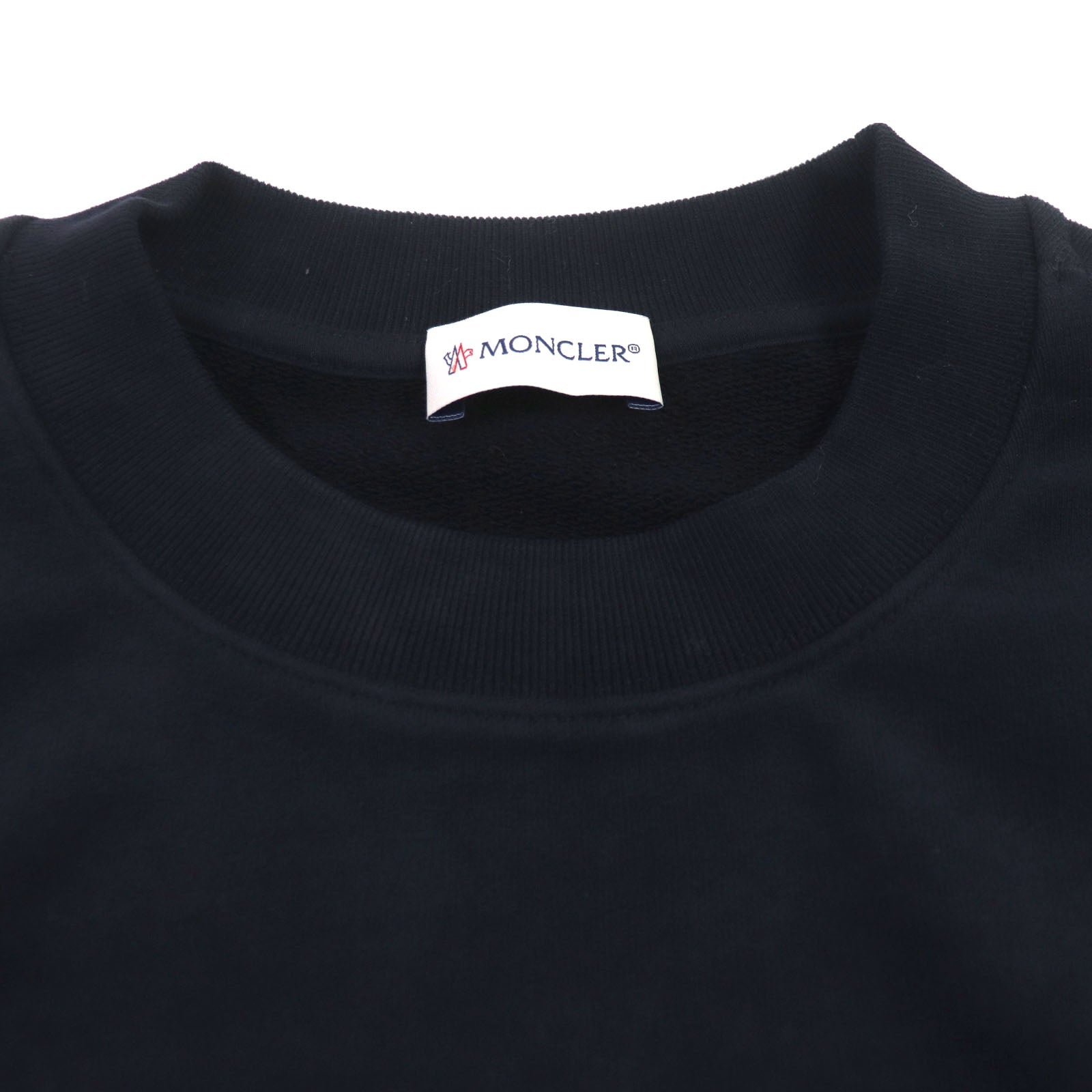 Moncler FELPA Cotton Nylon Logo Sweatshirt Navy S