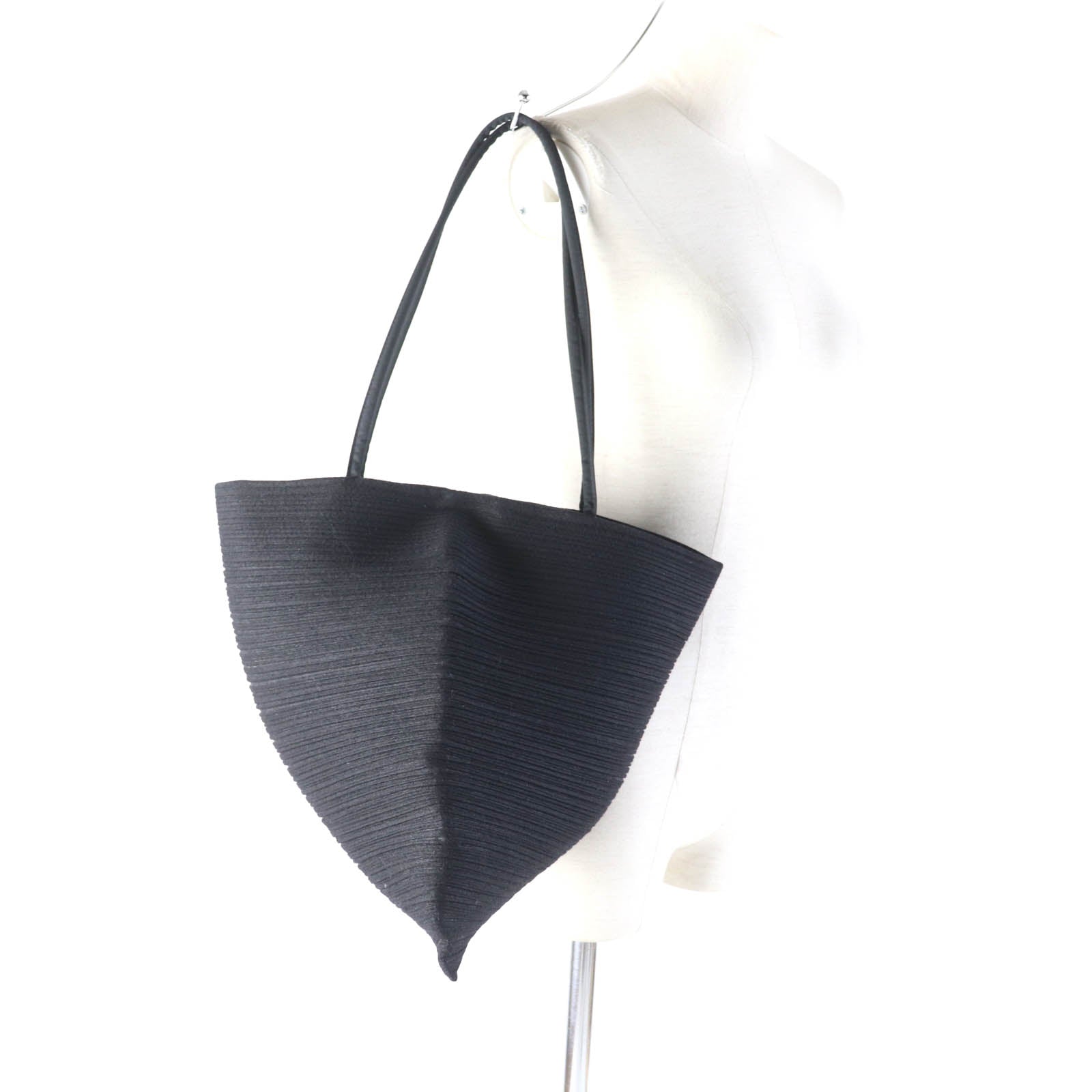 Pleats Please Polyester Tote Bag Black