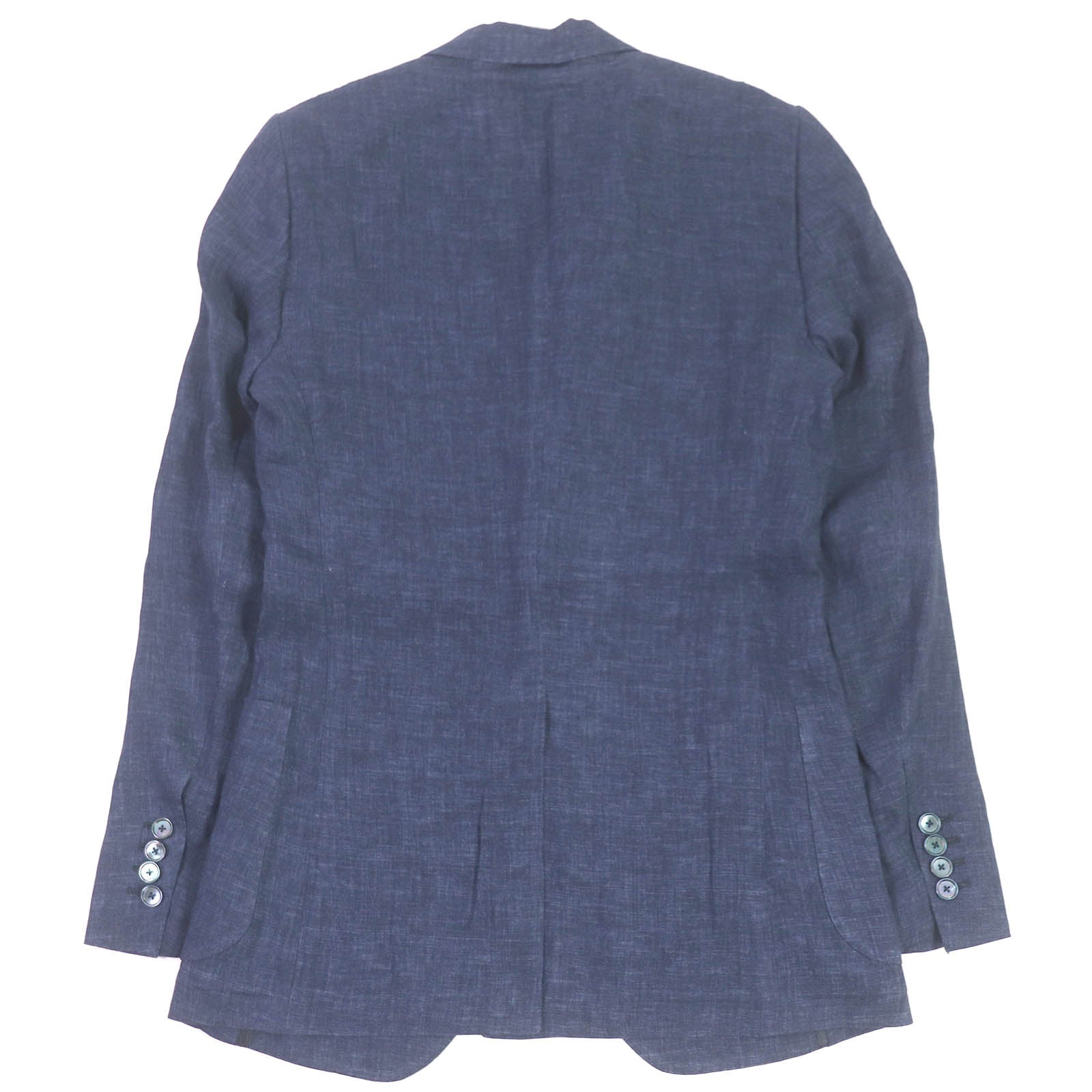 Dolce & Gabbana Linen Silk Tailored Jacket Navy