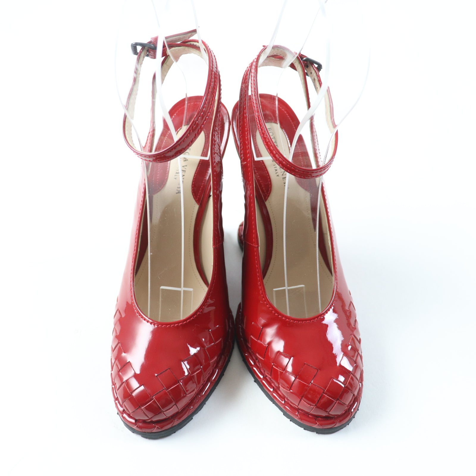 Bottega Veneta Patent Leather Pumps Red 37 Women