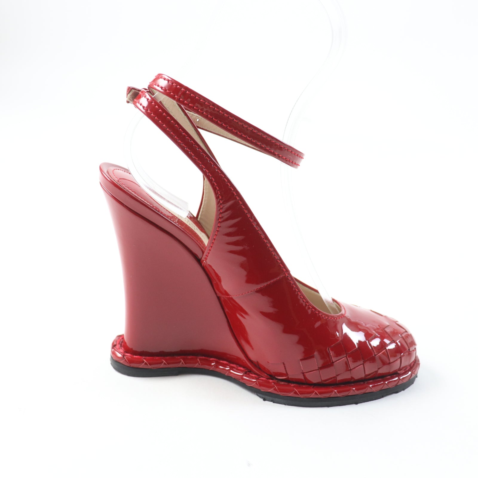 Bottega Veneta Patent Leather Pumps Red 37 Women