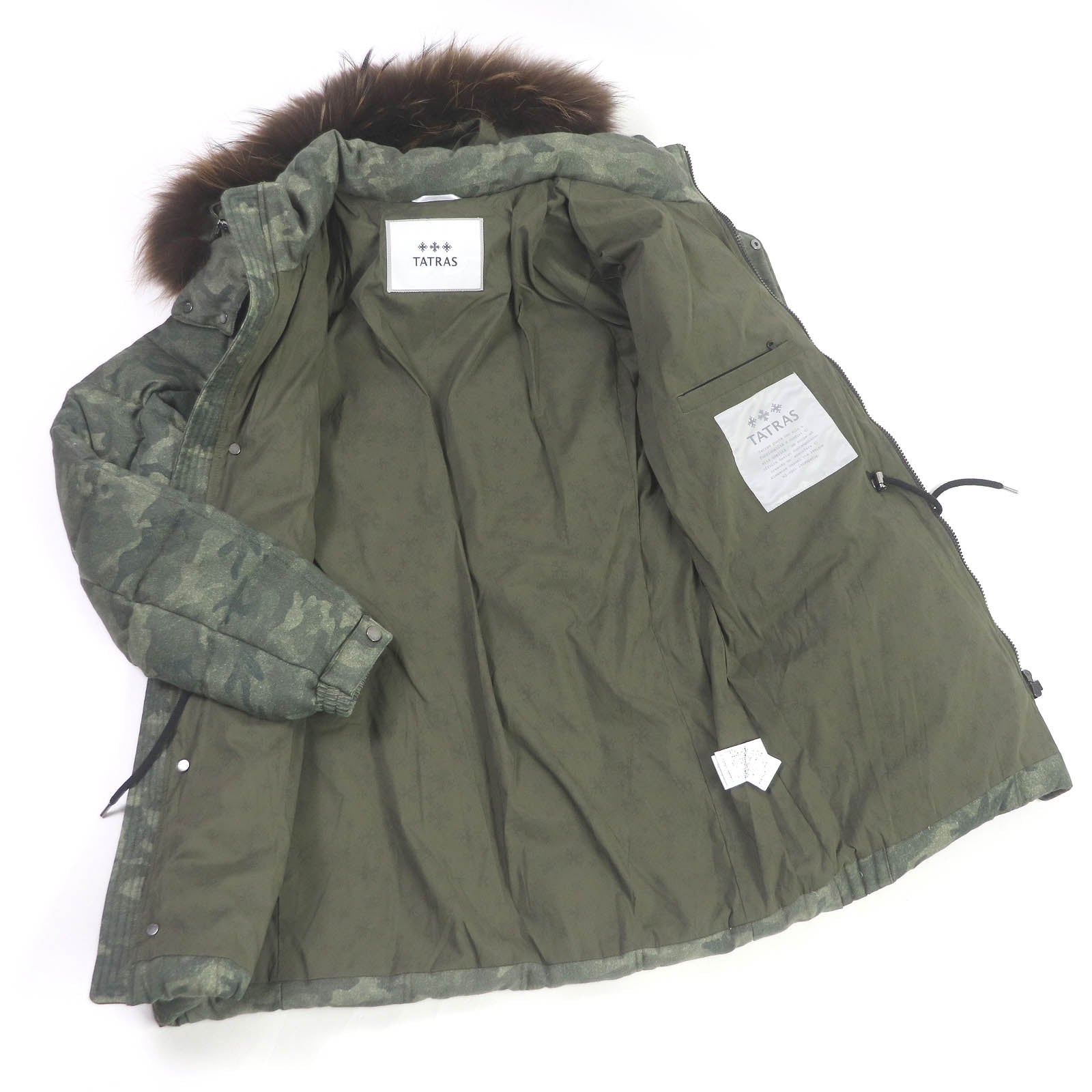 TATRAS OLIMPIO Wool Silk Camouflage Down Coat