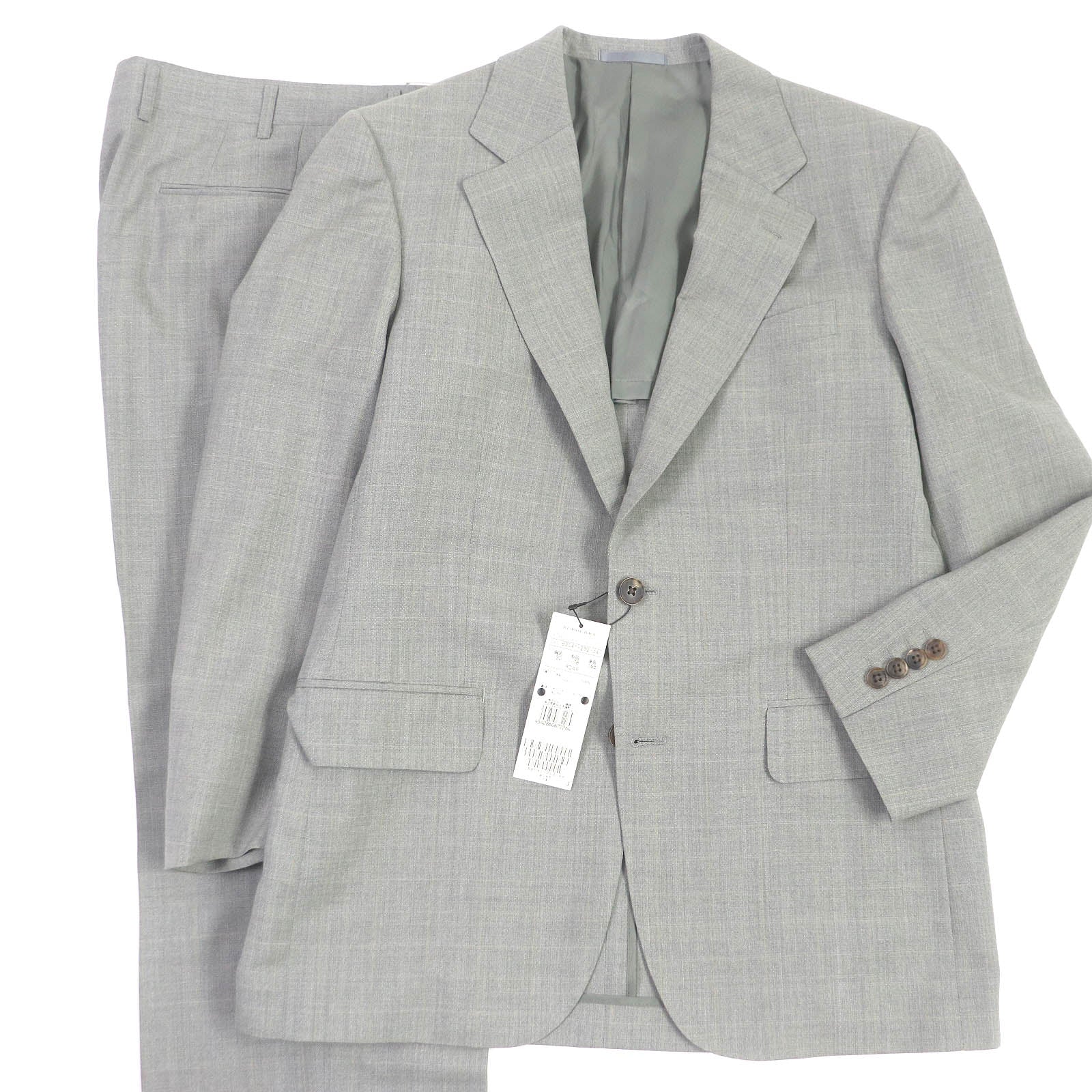 Burberry Wool Polyester Check Suit Gray