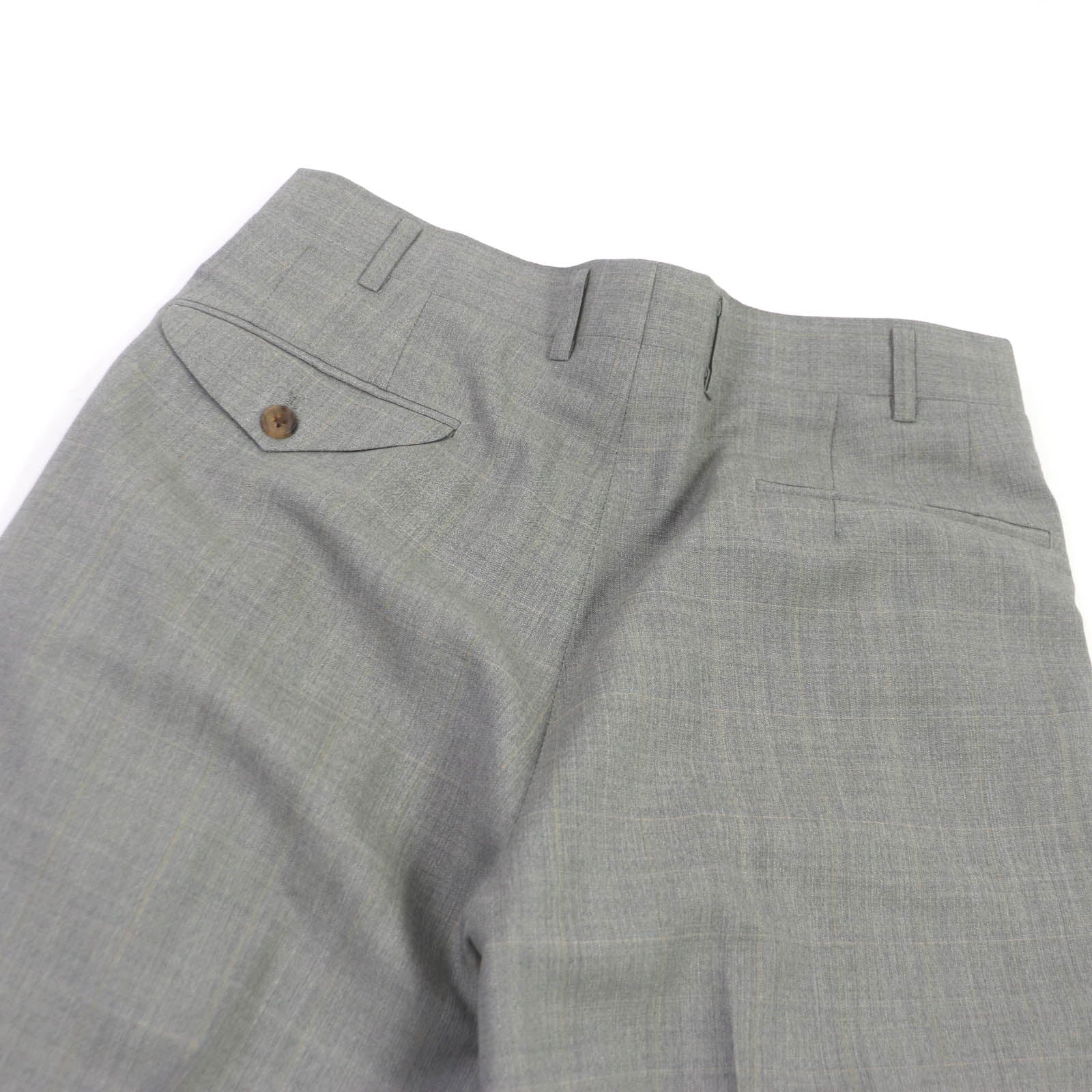 Burberry Wool Polyester Check Suit Gray