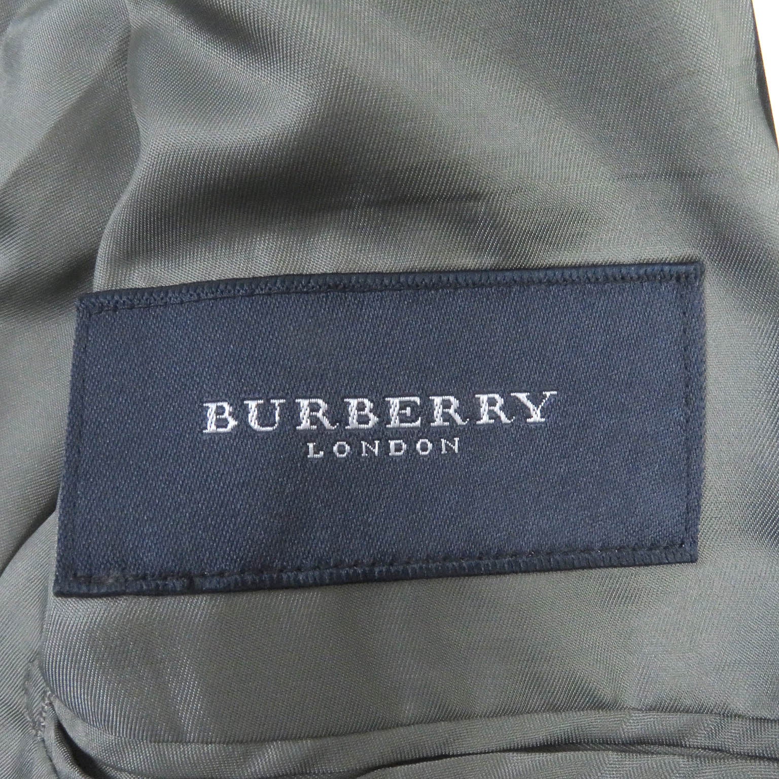 Burberry Wool Polyester Check Suit Gray