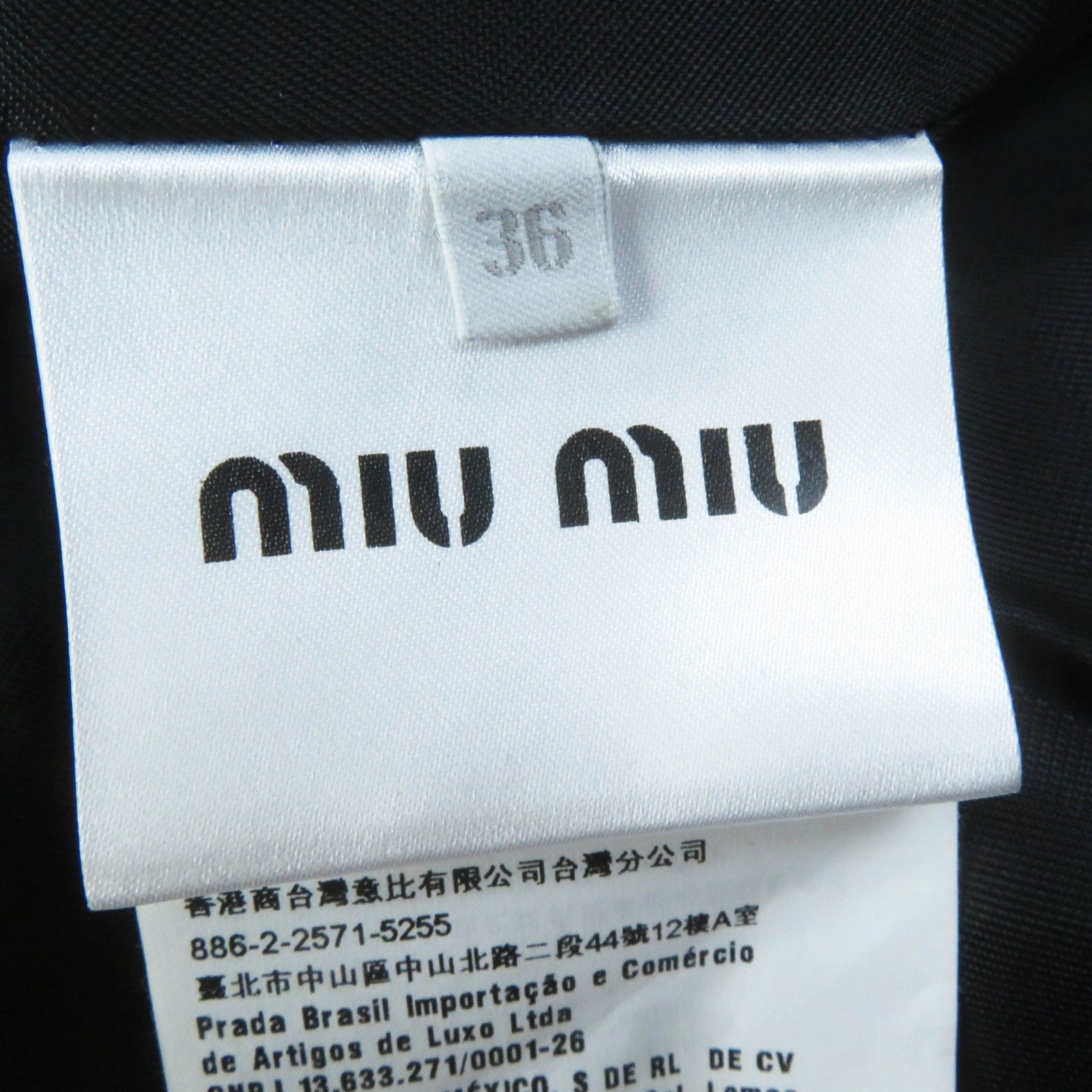 MIUMIU Virgin Wool Short Coat with Jewel Buttons