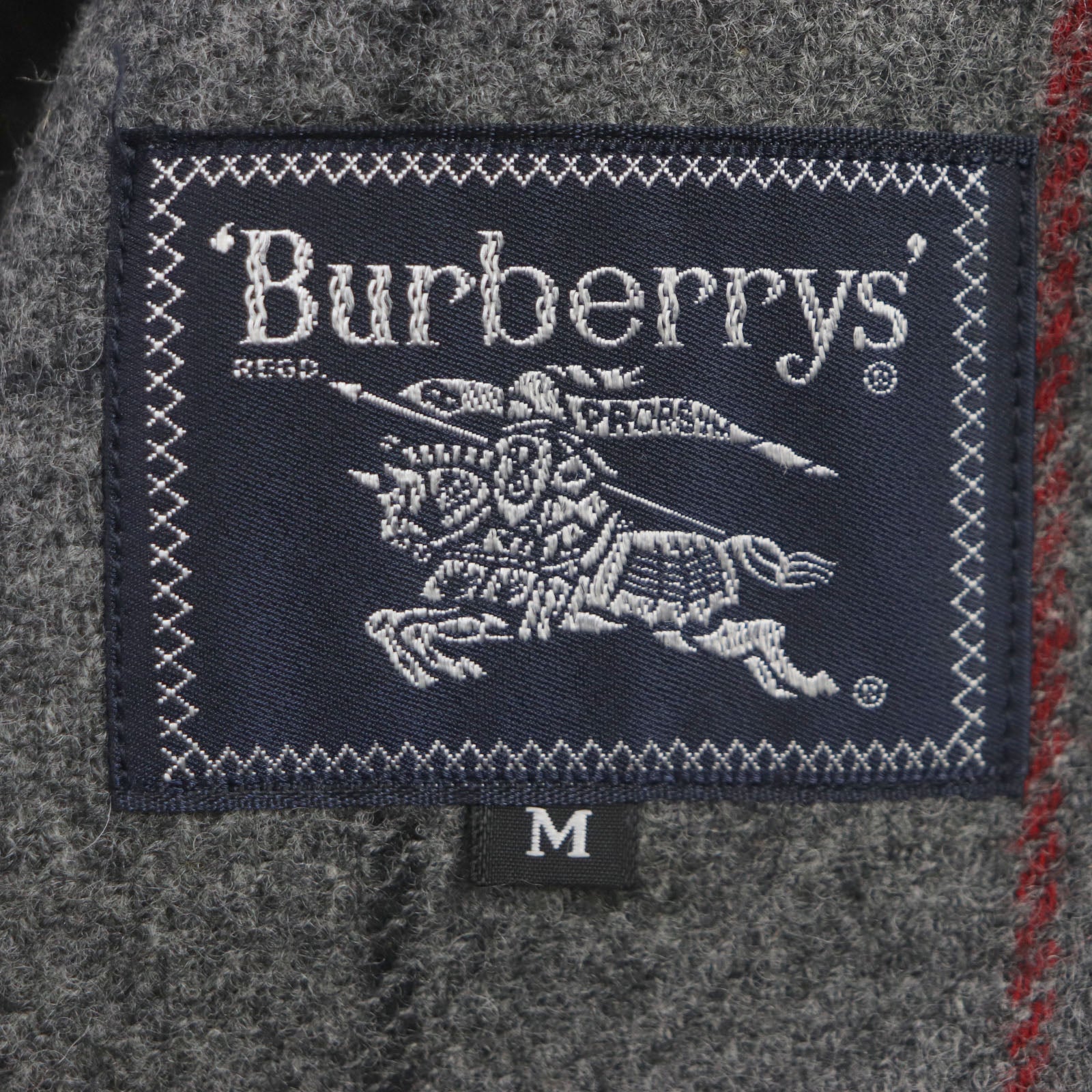 Burberry Vintage Wool Leather Checkered Jacket M