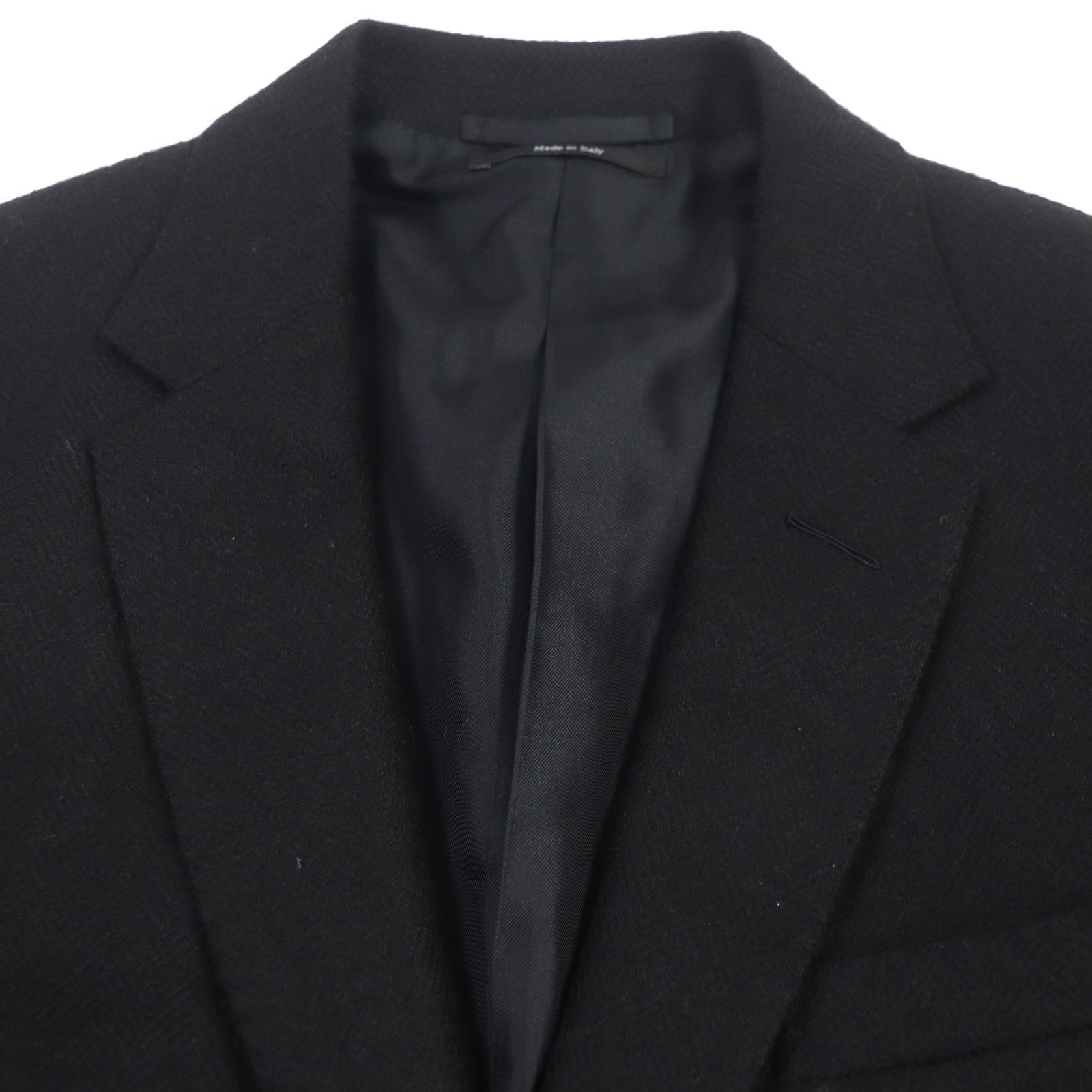 Dunhill MAYFAIR Alpaca Herringbone Jacket Black 50